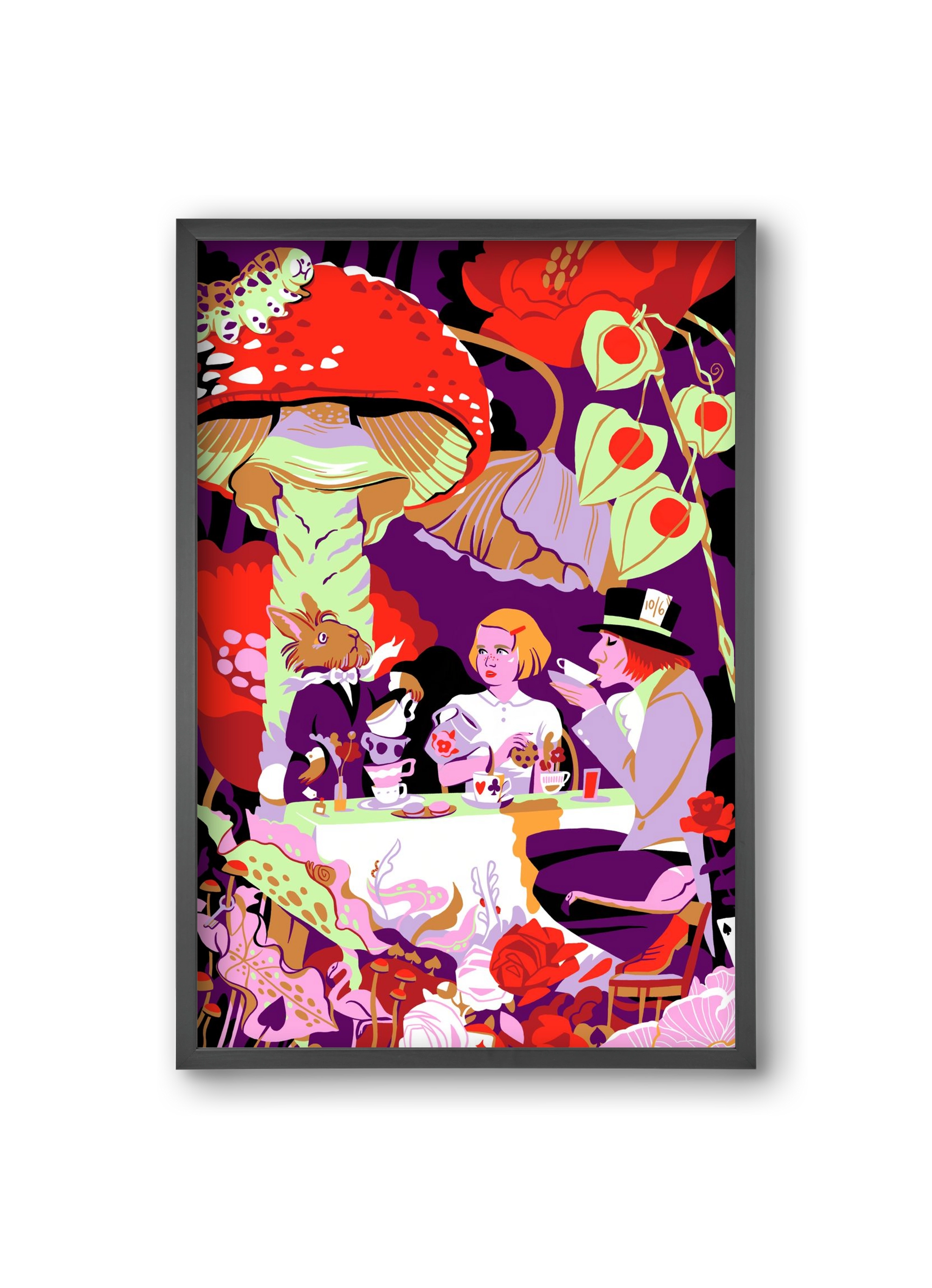 Alice in Wonderland, 20x30 cm (20x30 cm), Fekete keret