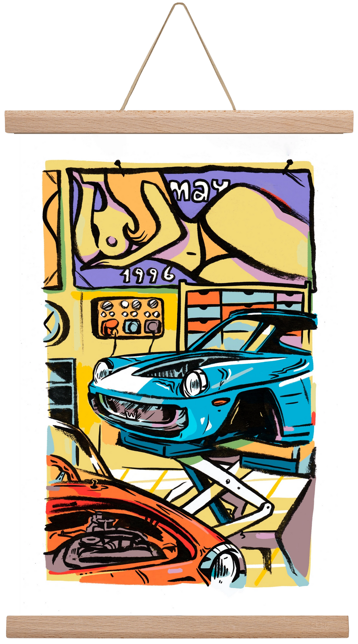 Műhely, 30x45 cm (30x45 cm), Tölgy akasztó