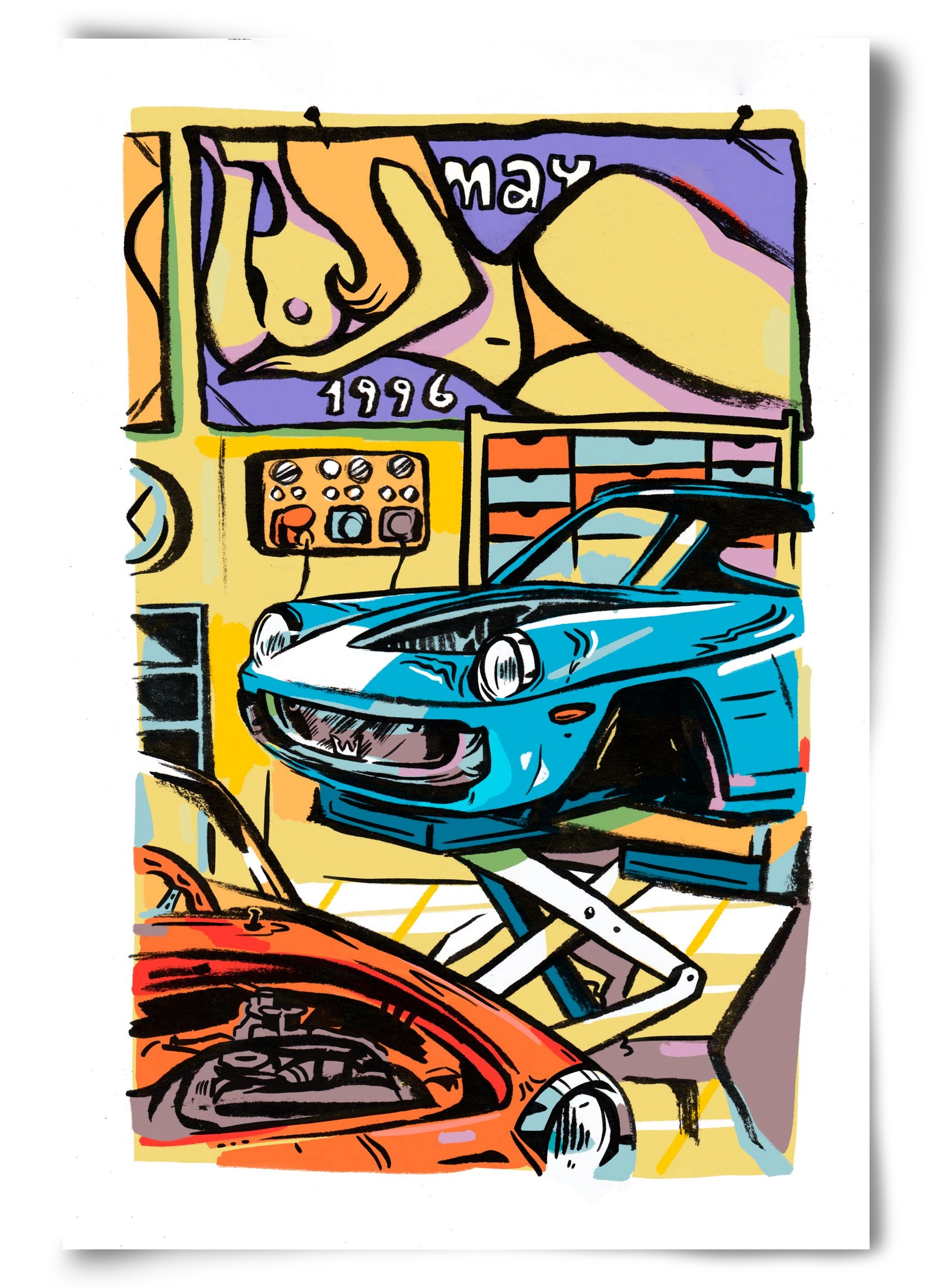 Műhely, 60x90 cm, Keret nélkül