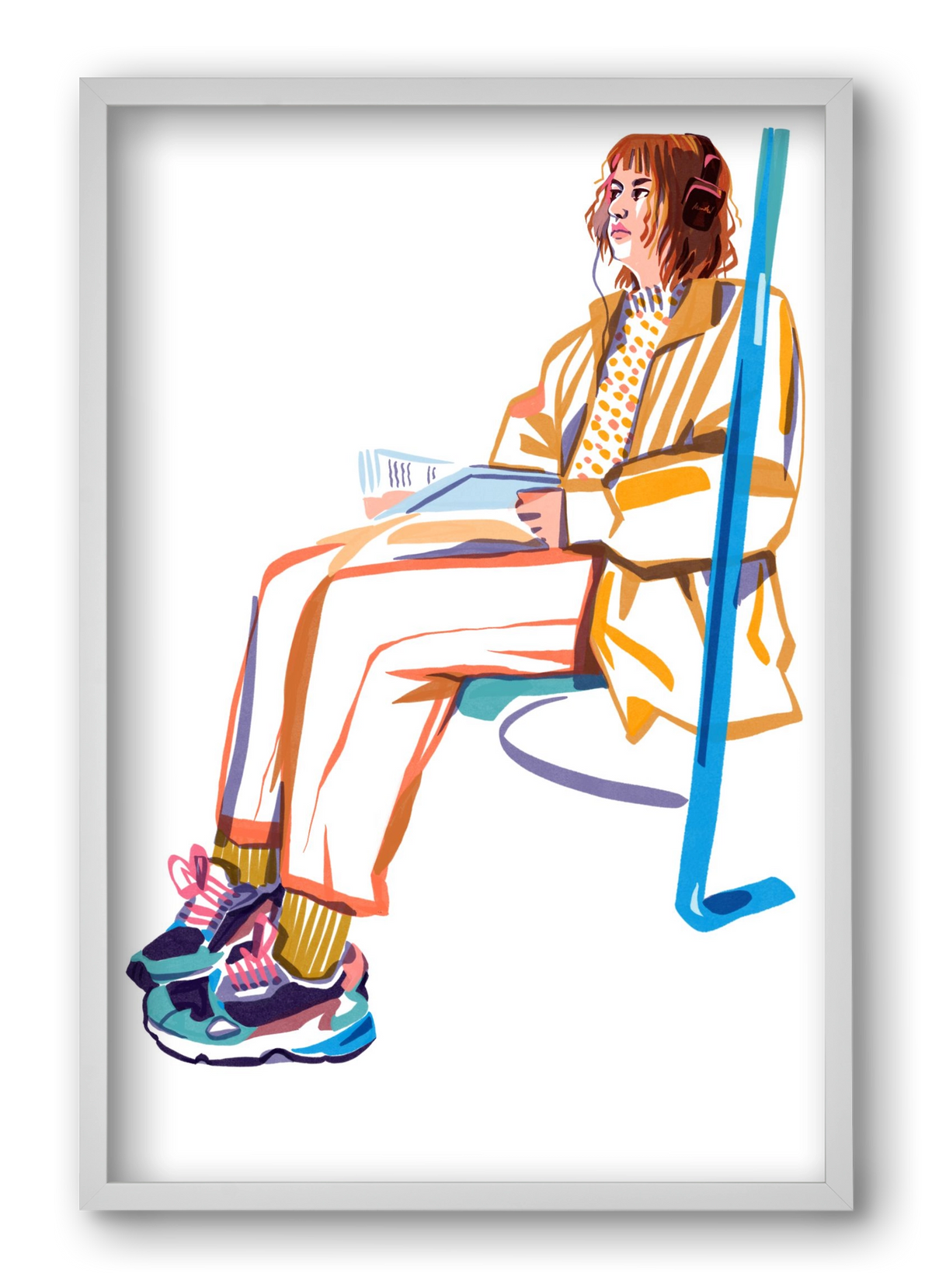 Buszon 1, 40x60 cm (40x60 cm), Fehér keret