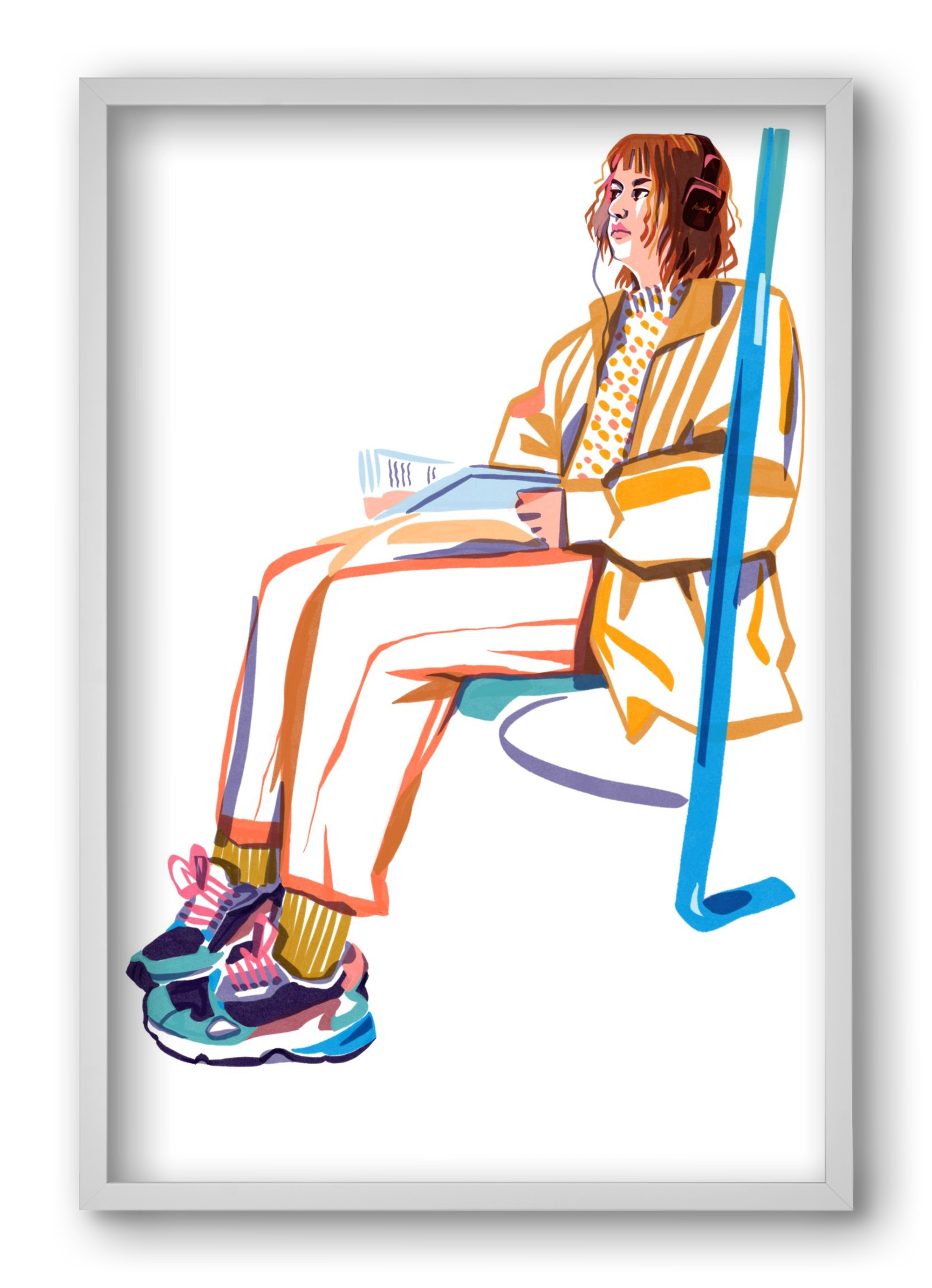 Buszon 1, 40x60 cm (40x60 cm), Fehér keret