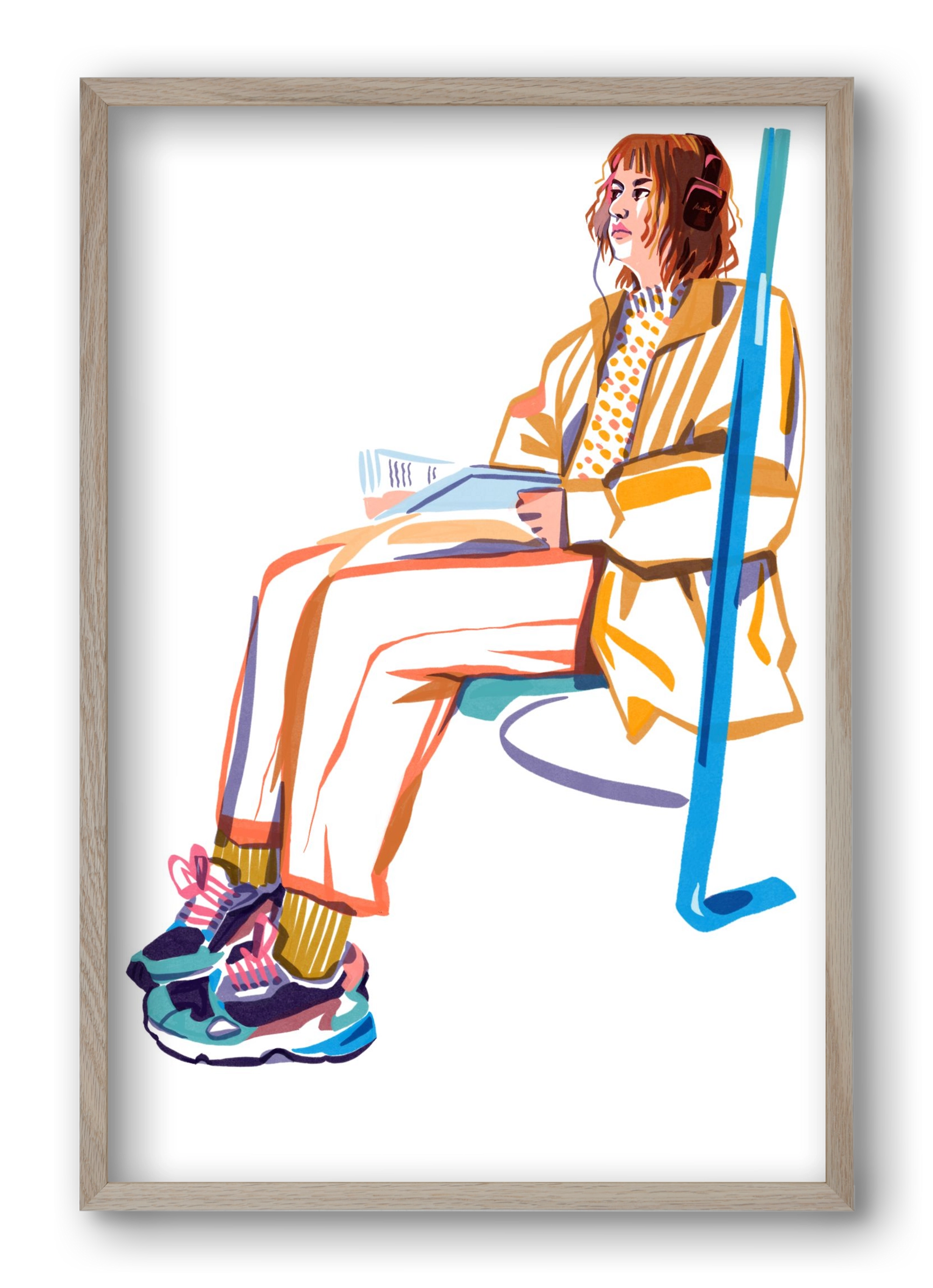 Buszon 1, 40x60 cm (40x60 cm), Tölgy keret