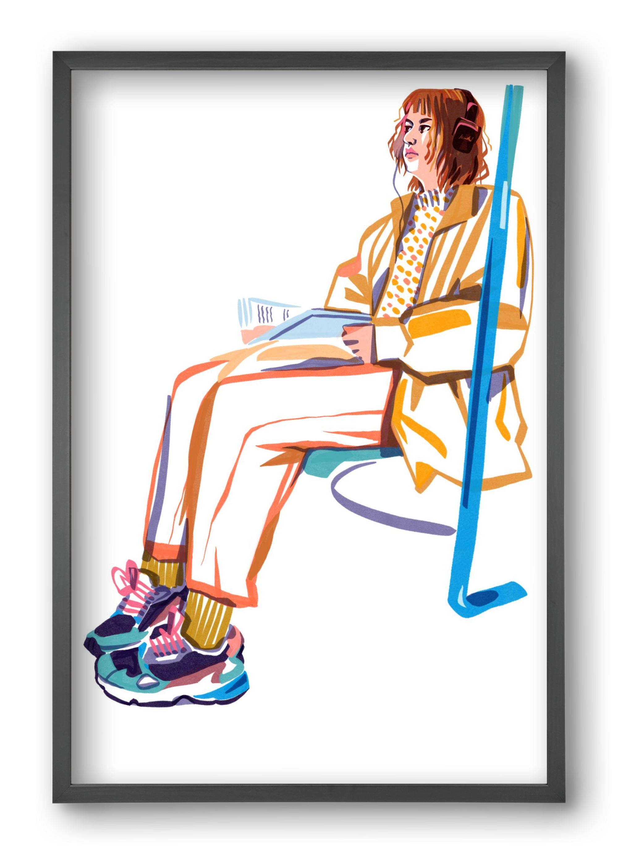 Buszon 1, 40x60 cm (40x60 cm), Fekete keret