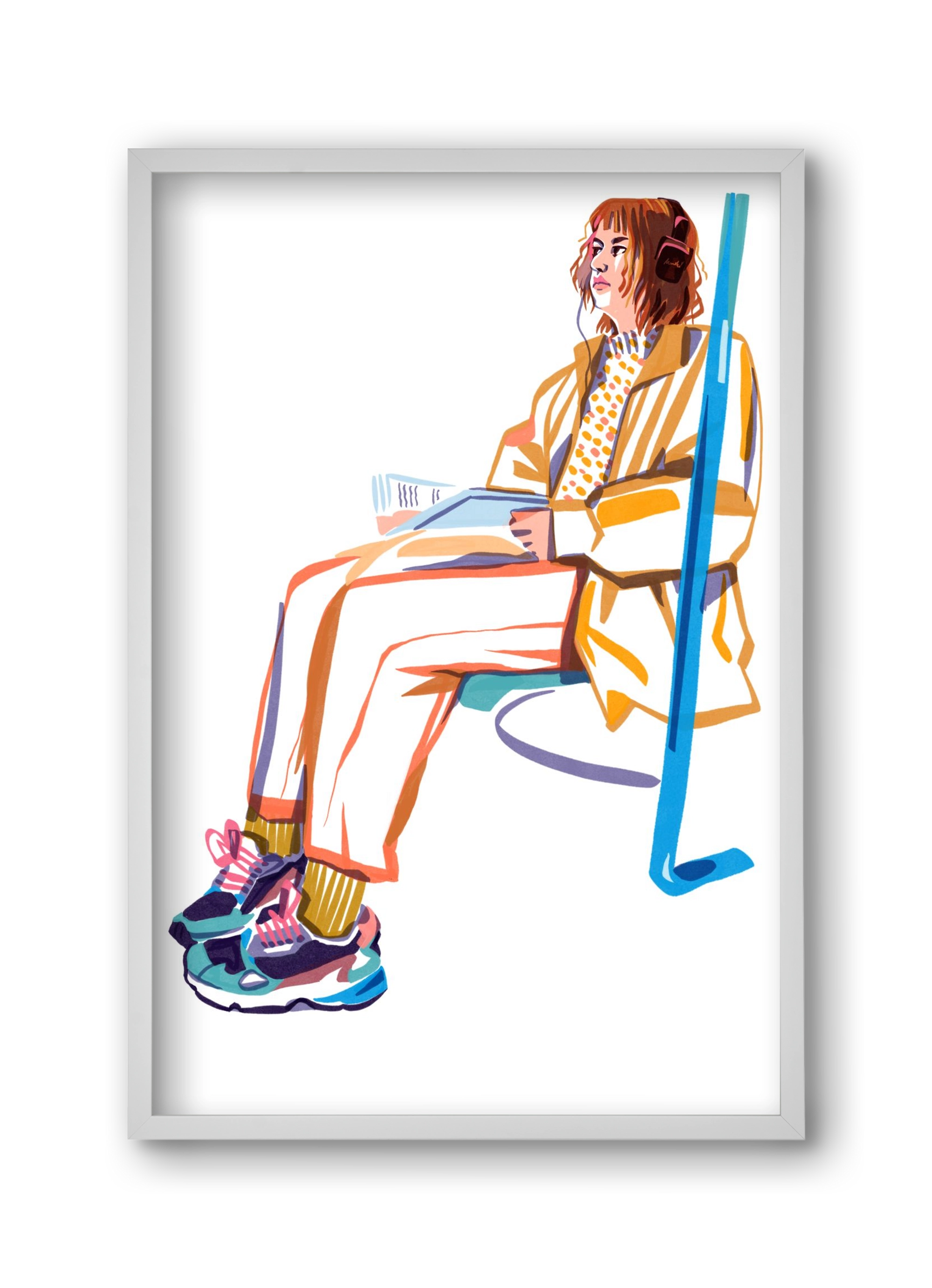 Buszon 1, 30x45 cm (30x45 cm), Fehér keret