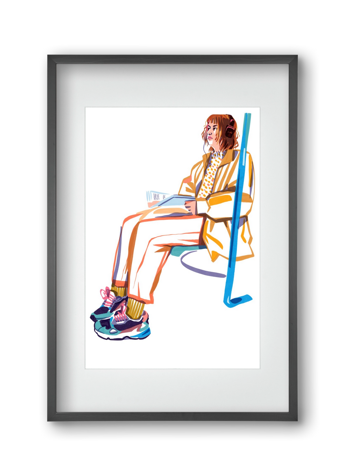 Buszon 1, 30x45 cm (20x30 cm), Fekete keret, paszpartuval