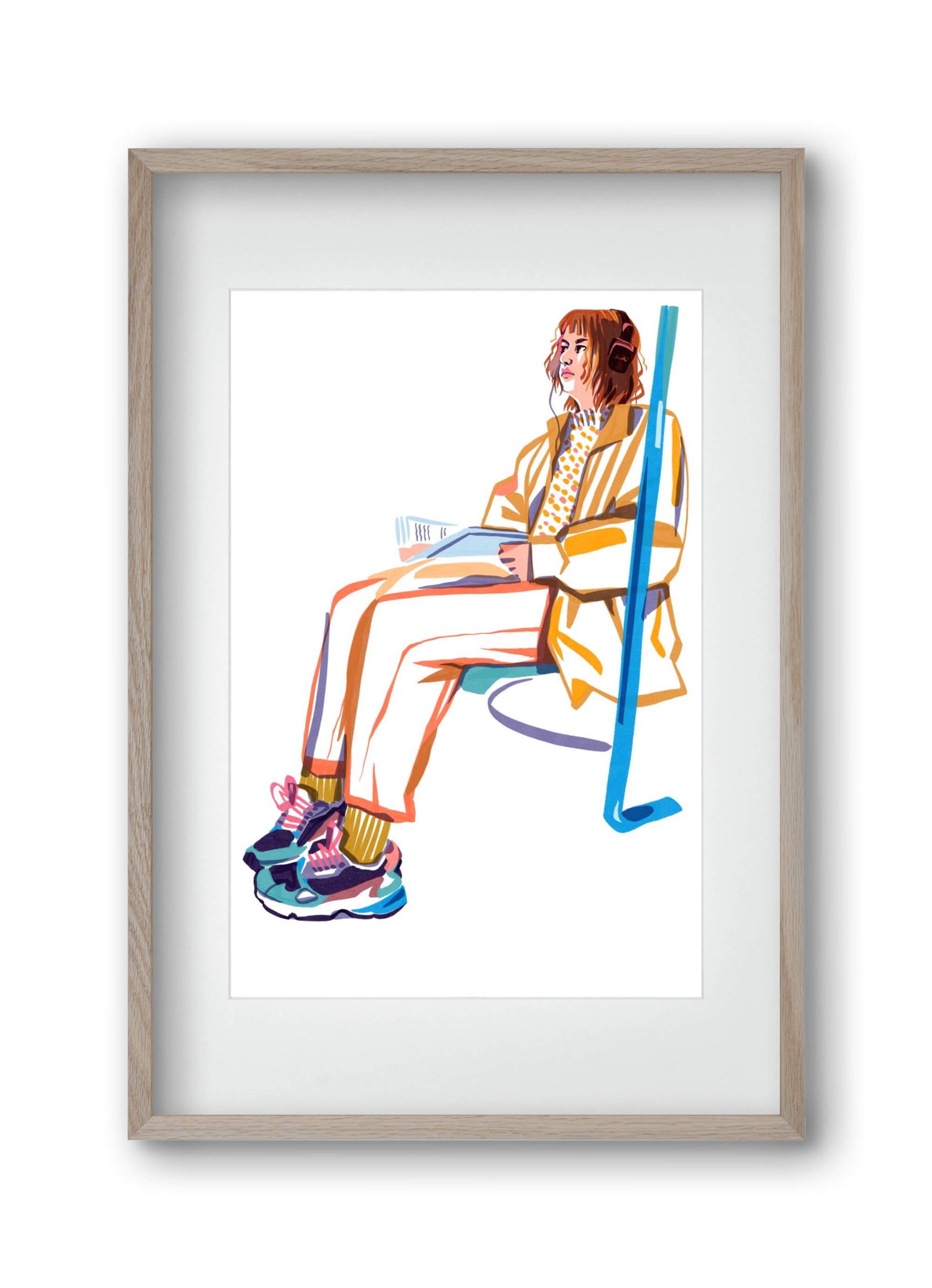 Buszon 1, 30x45 cm (20x30 cm), Tölgy keret, paszpartuval