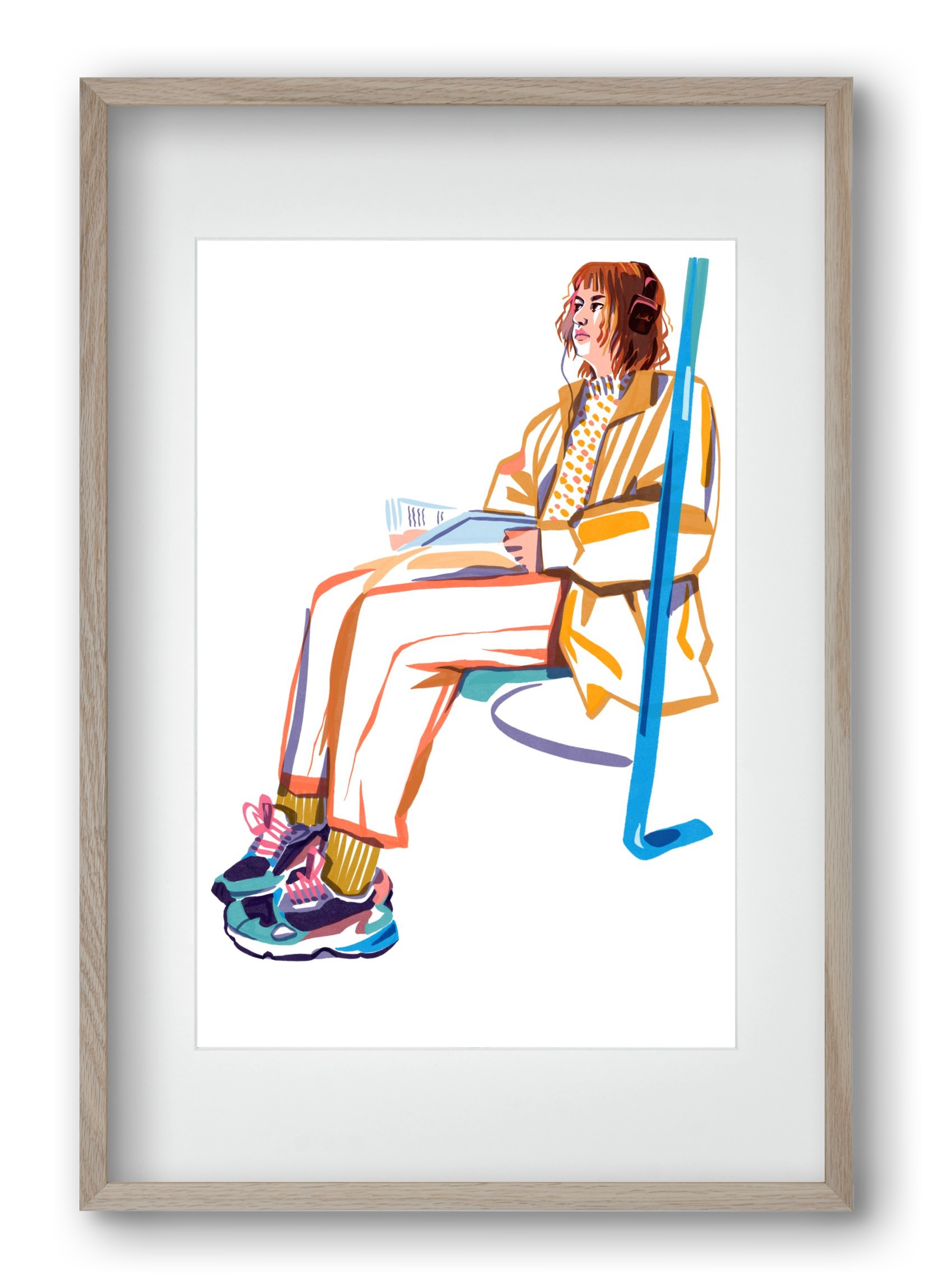 Buszon 1, 40x60 cm (30x45 cm), Tölgy keret, paszpartuval