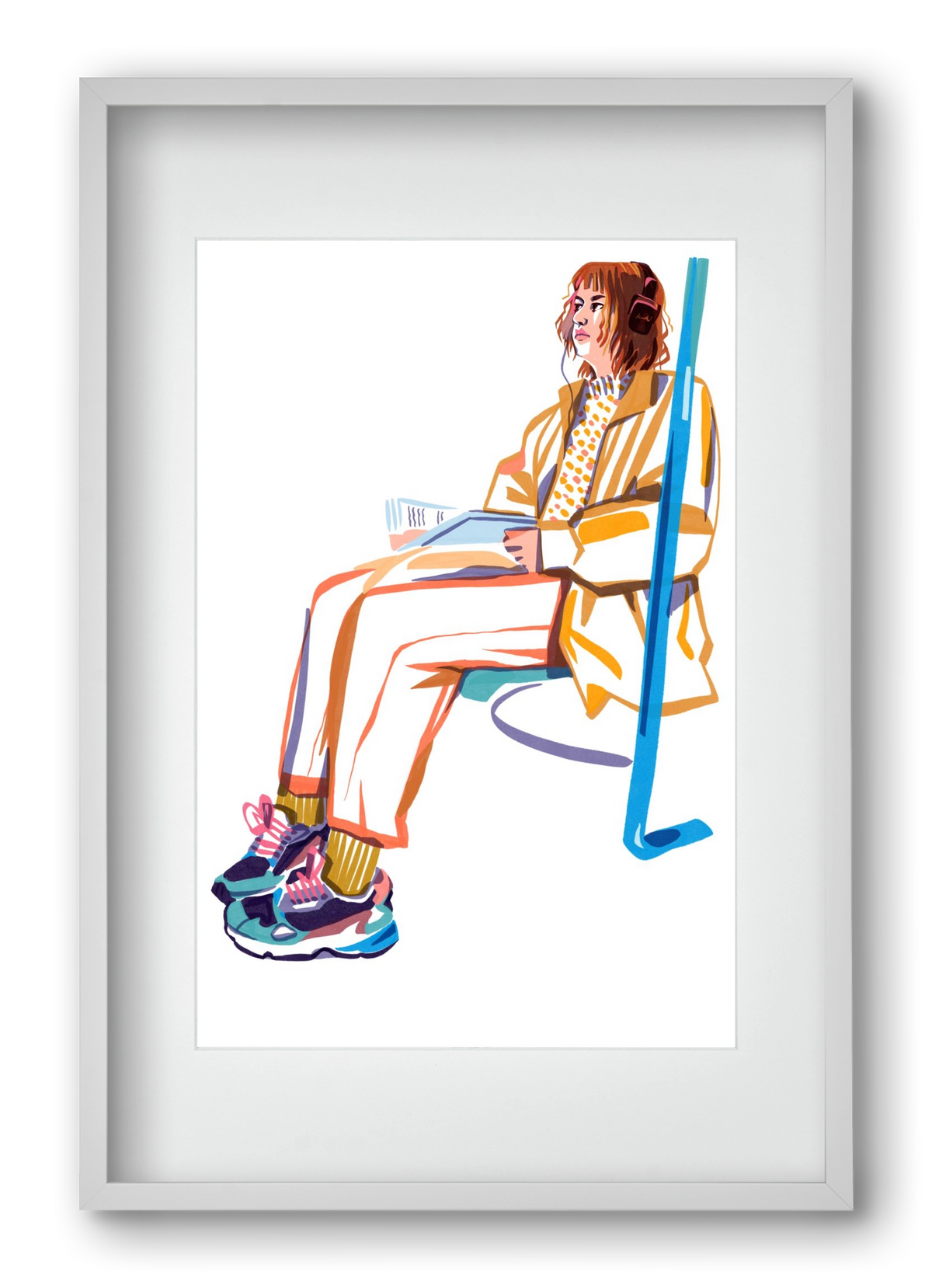 Buszon 1, 40x60 cm (30x45 cm), Fehér keret, paszpartuval