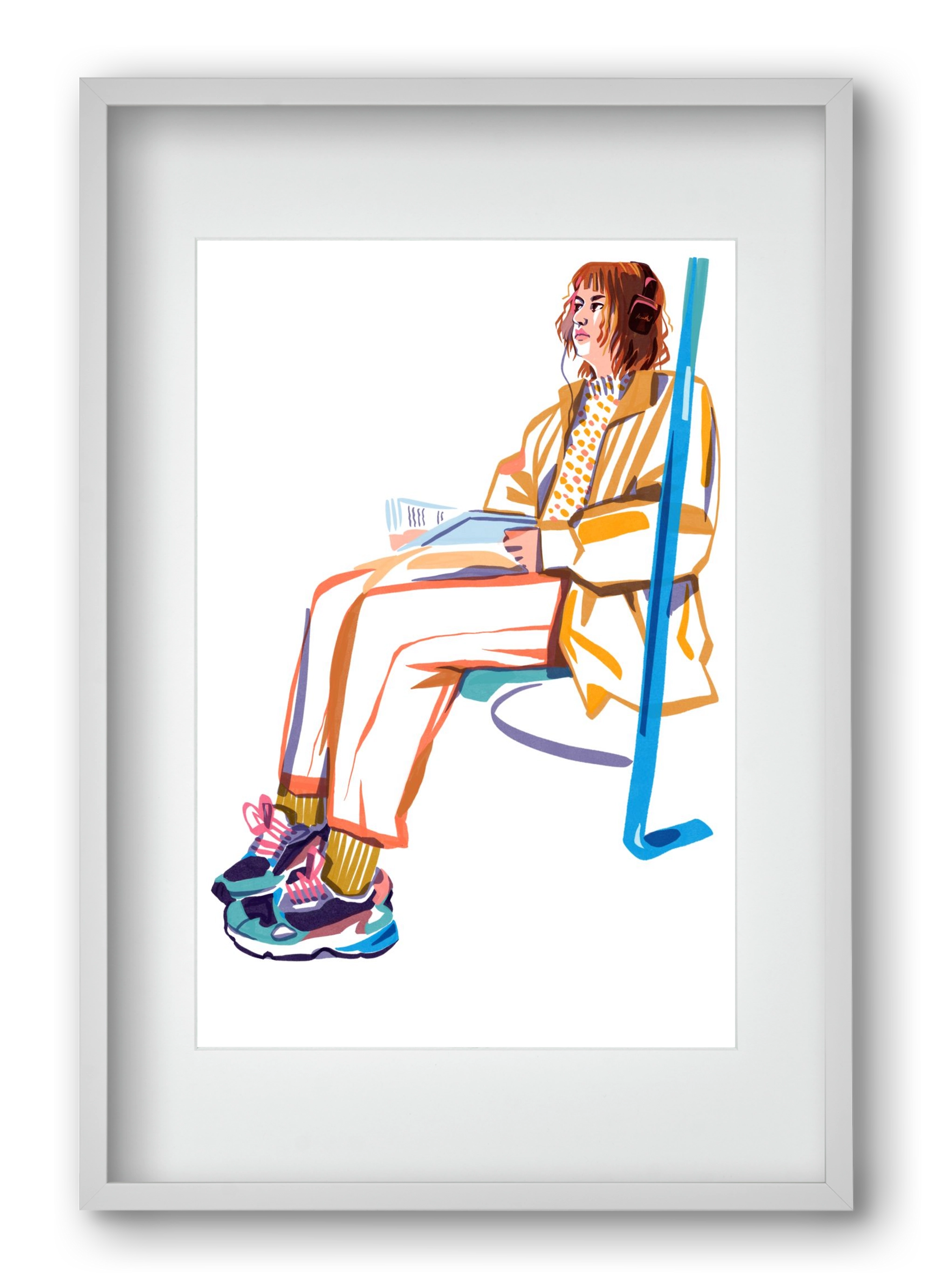 Buszon 1, 40x60 cm (30x45 cm), Fehér keret, paszpartuval