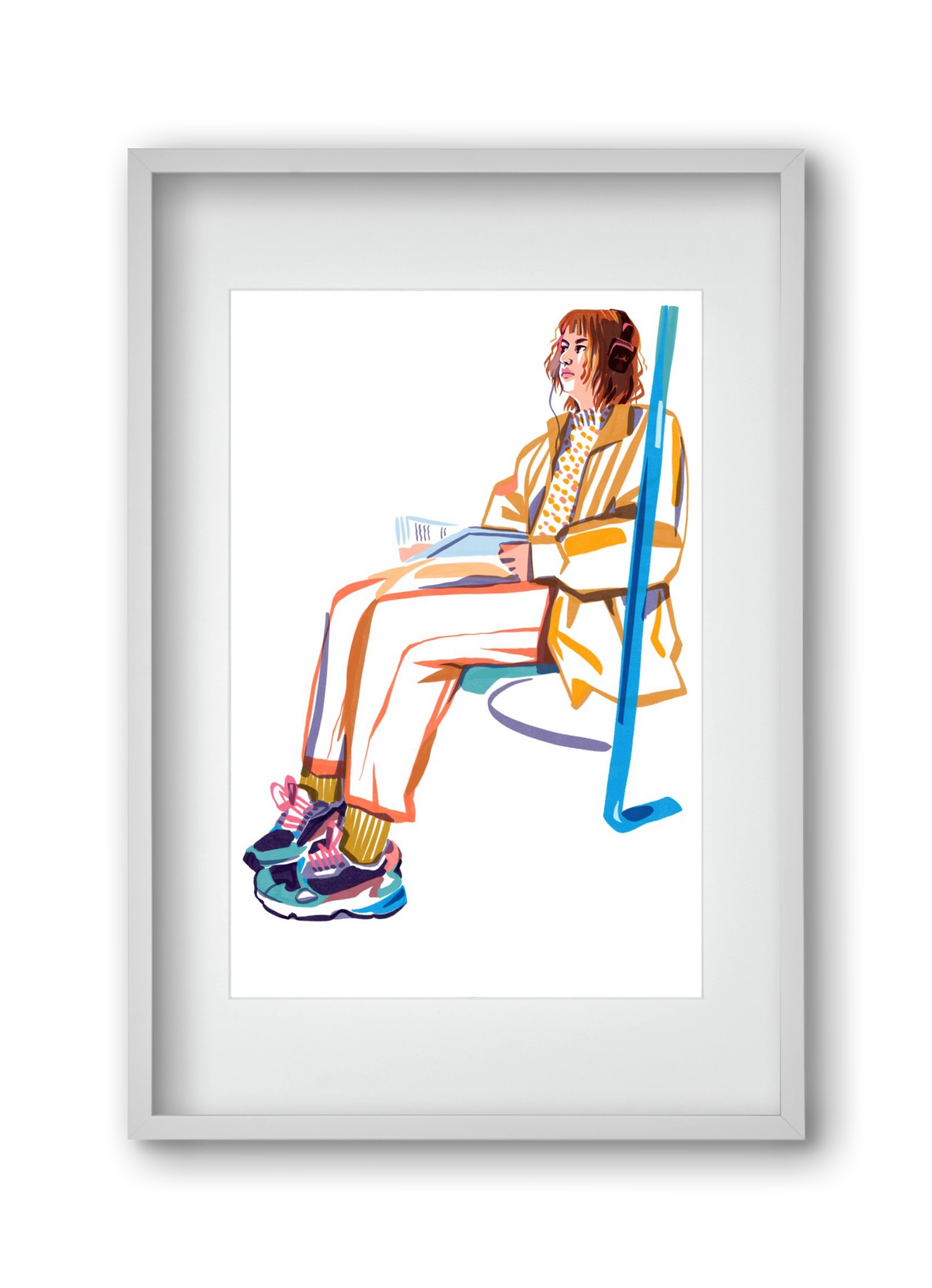 Buszon 1, 30x45 cm (20x30 cm), Fehér keret, paszpartuval