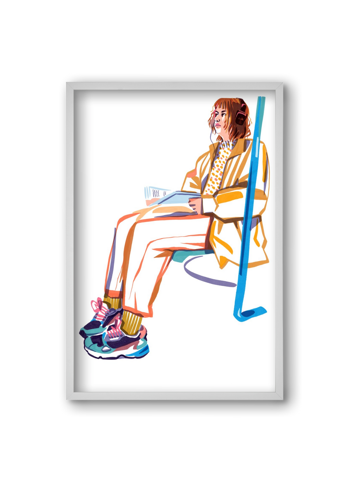 Buszon 1, 20x30 cm (20x30 cm), Fehér keret