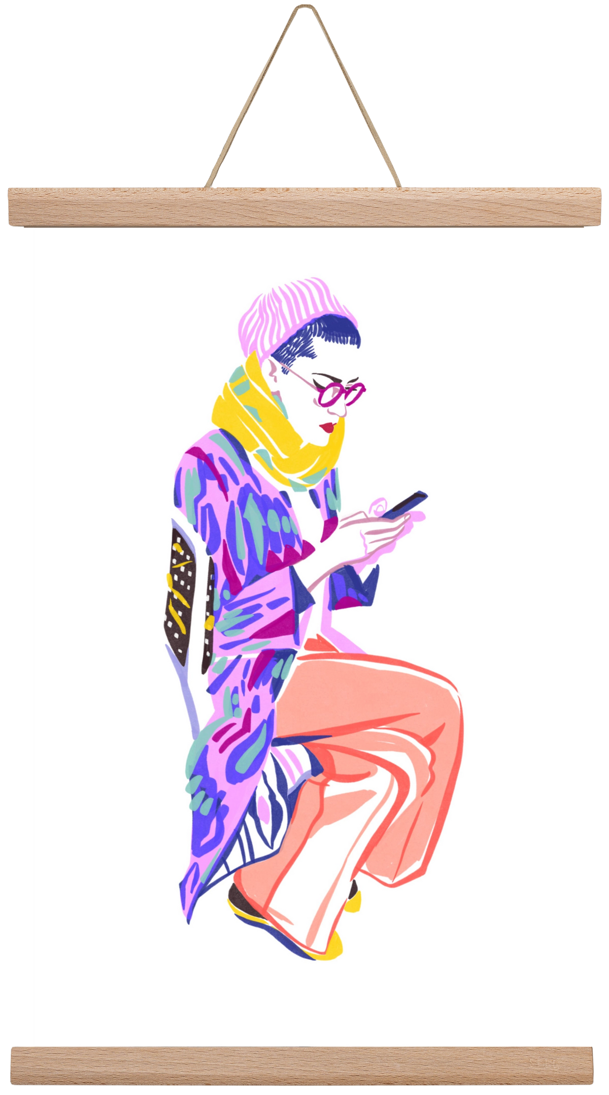 Buszon 2, 30x45 cm (30x45 cm), Tölgy akasztó