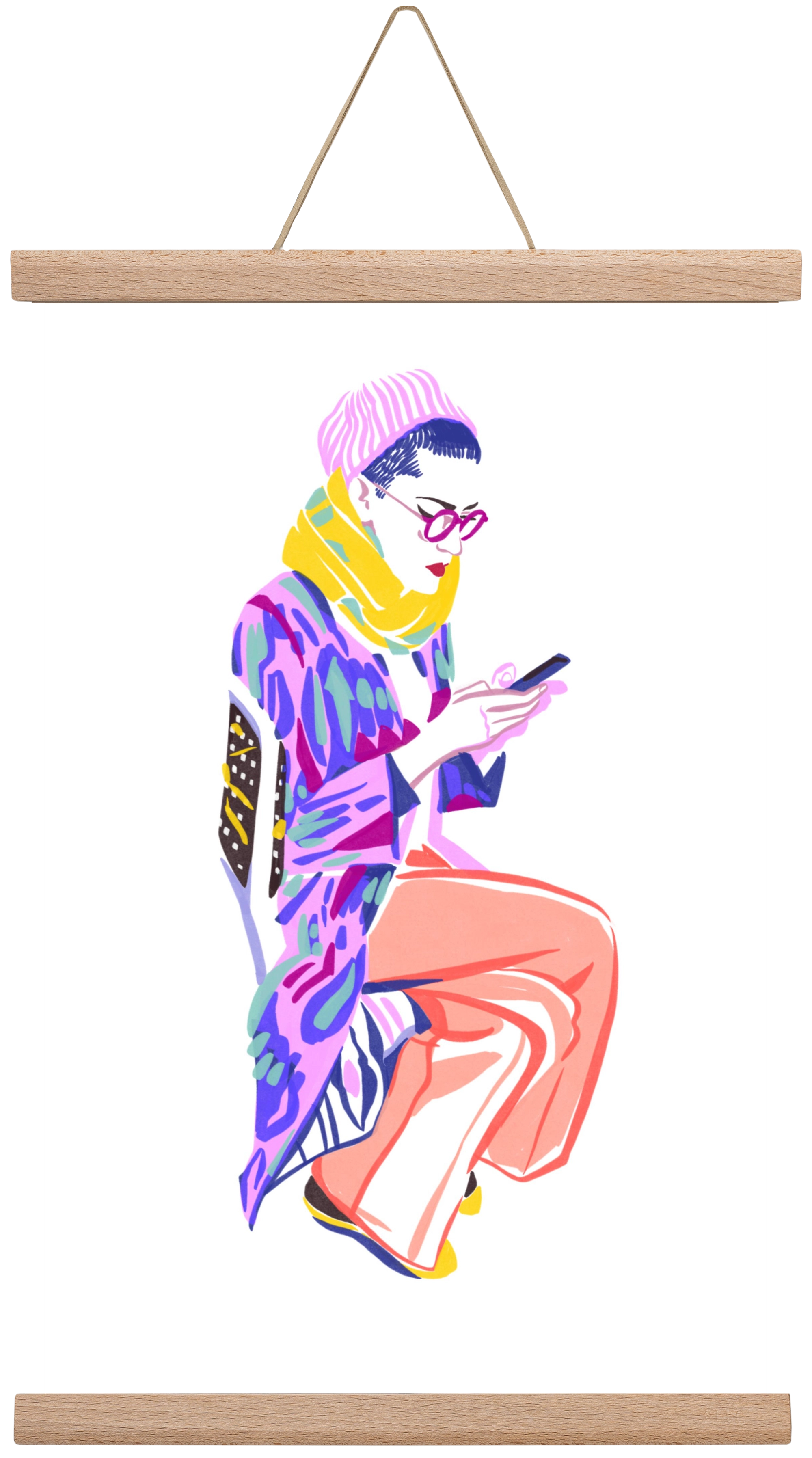 Buszon 2, 30x45 cm (30x45 cm), Tölgy akasztó