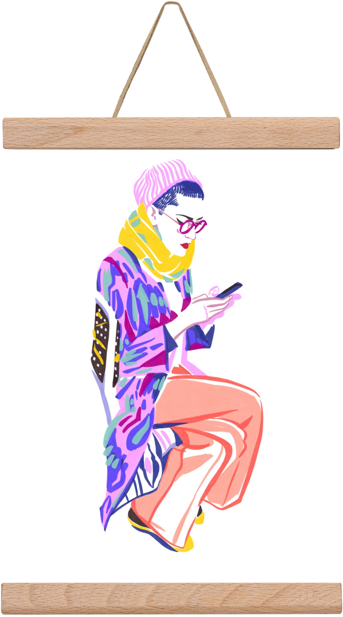 Buszon 2, 20x30 cm (20x30 cm), Tölgy akasztó