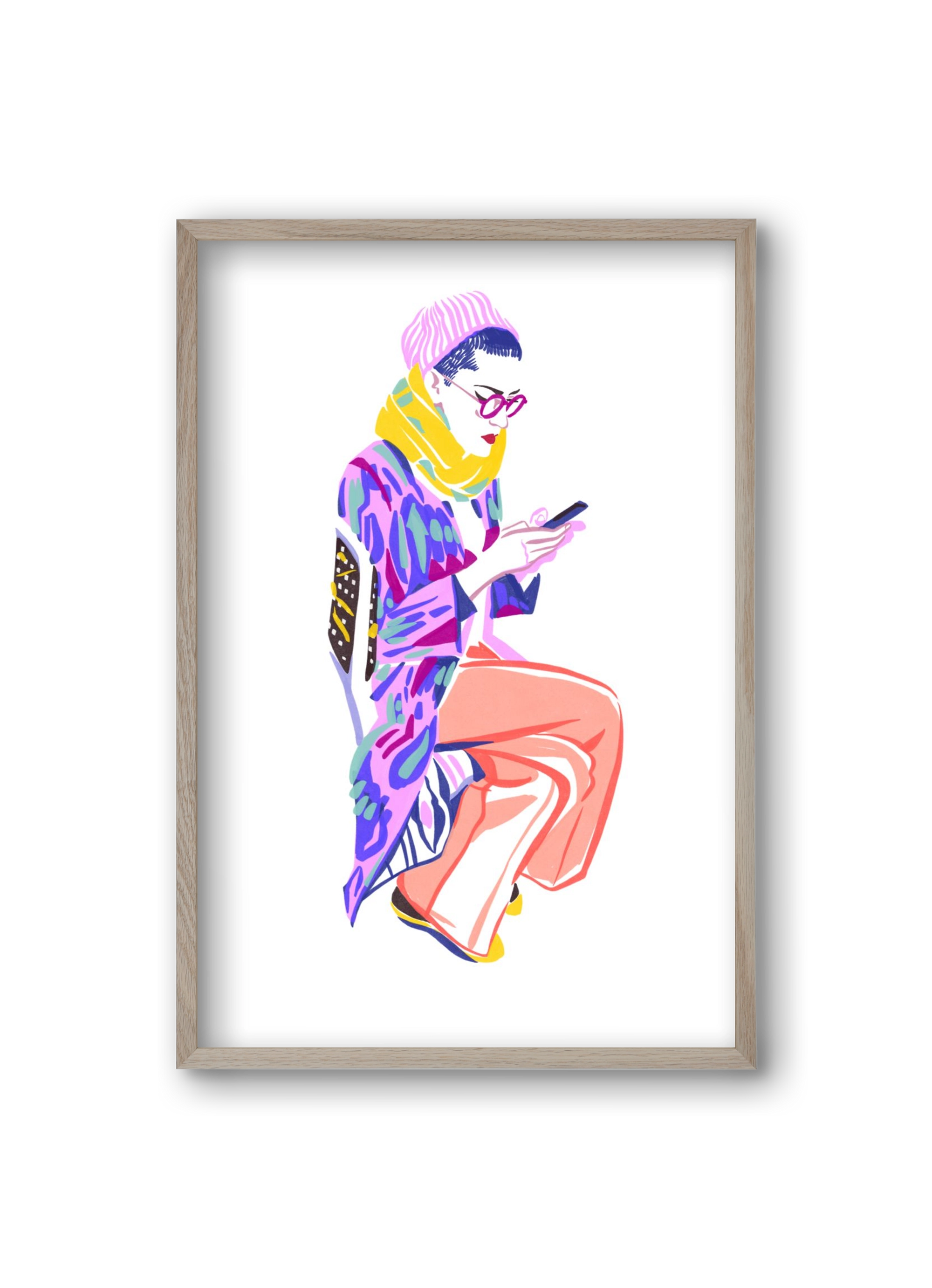 Buszon 2, 20x30 cm (20x30 cm), Tölgy keret