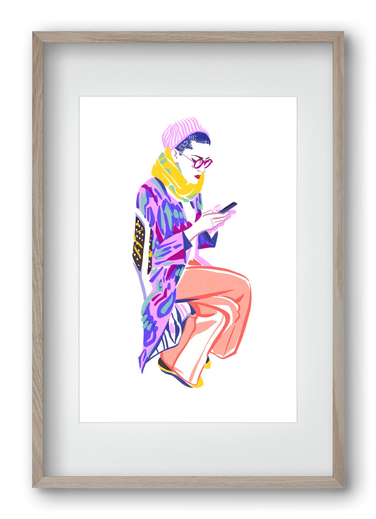 Buszon 2, 40x60 cm (30x45 cm), Tölgy keret, paszpartuval