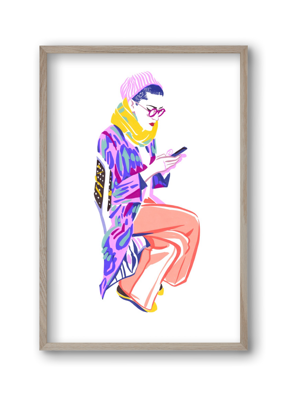 Buszon 2, 30x45 cm (30x45 cm), Tölgy keret