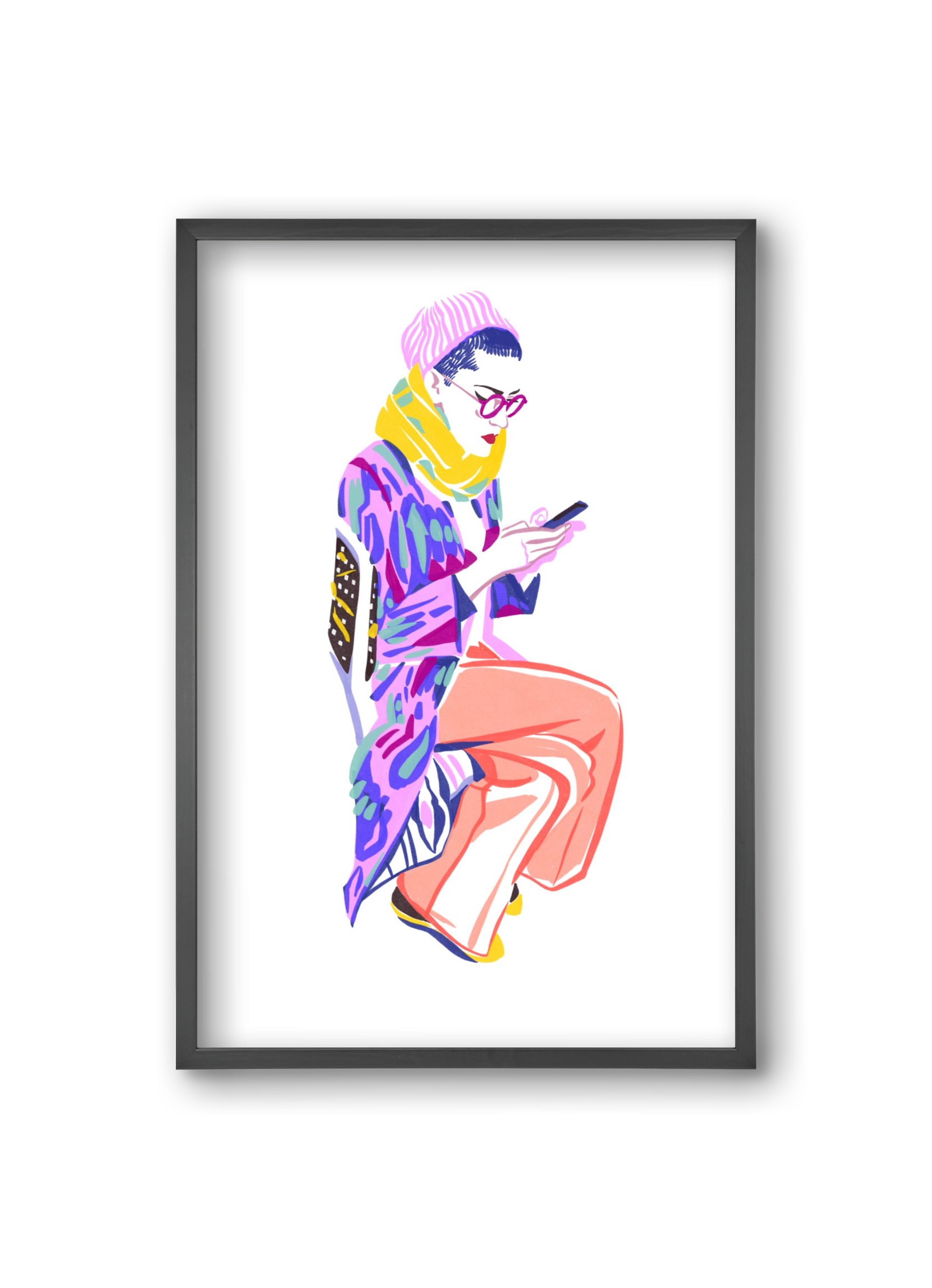 Buszon 2, 20x30 cm (20x30 cm), Fekete keret