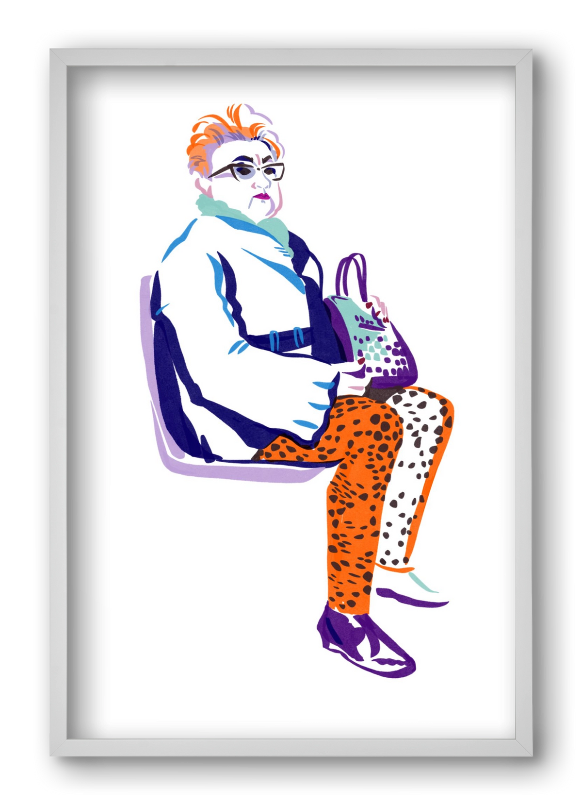 Buszon 3, 40x60 cm (40x60 cm), Fehér keret