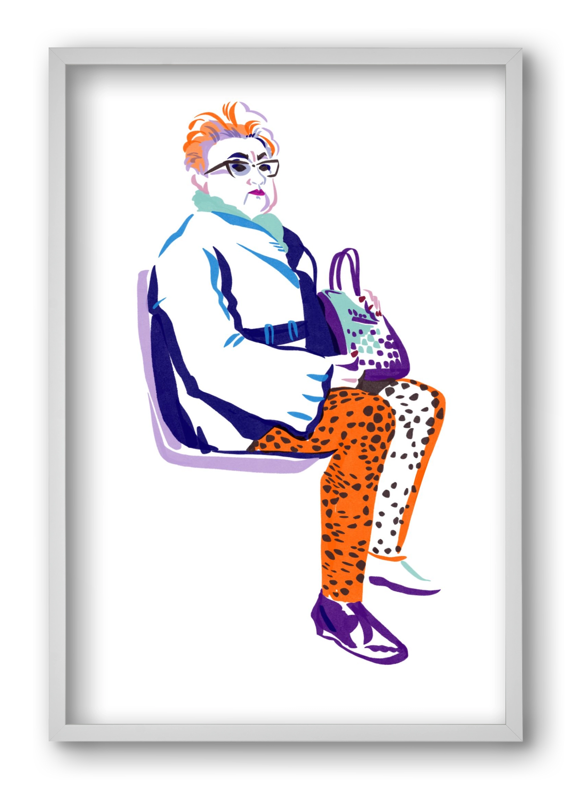 Buszon 3, 40x60 cm (40x60 cm), Fehér keret