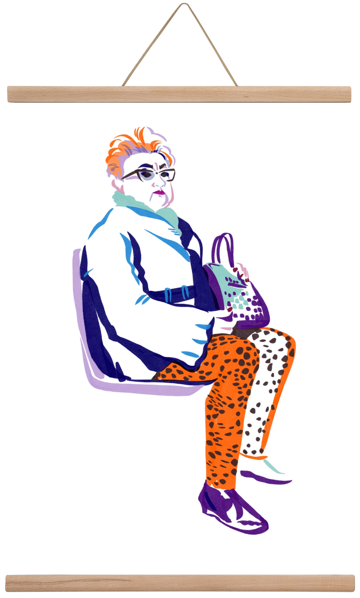 Buszon 3, 40x60 cm (40x60 cm), Tölgy akasztó