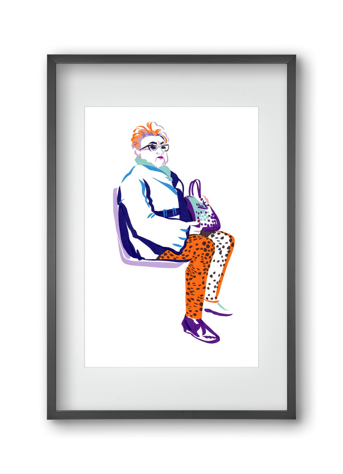 Buszon 3, 30x45 cm (20x30 cm), Fekete keret, paszpartuval