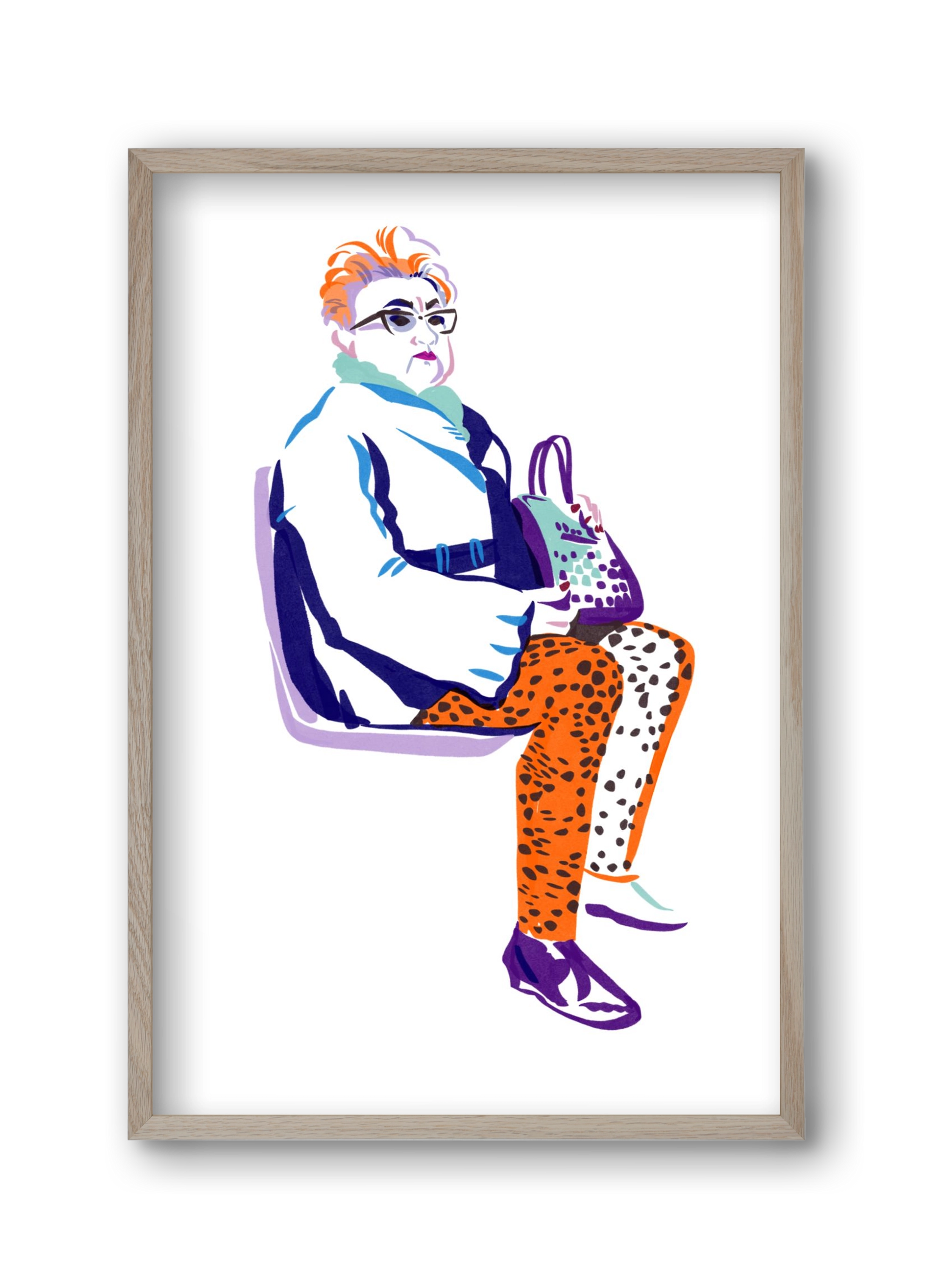 Buszon 3, 30x45 cm (30x45 cm), Tölgy keret