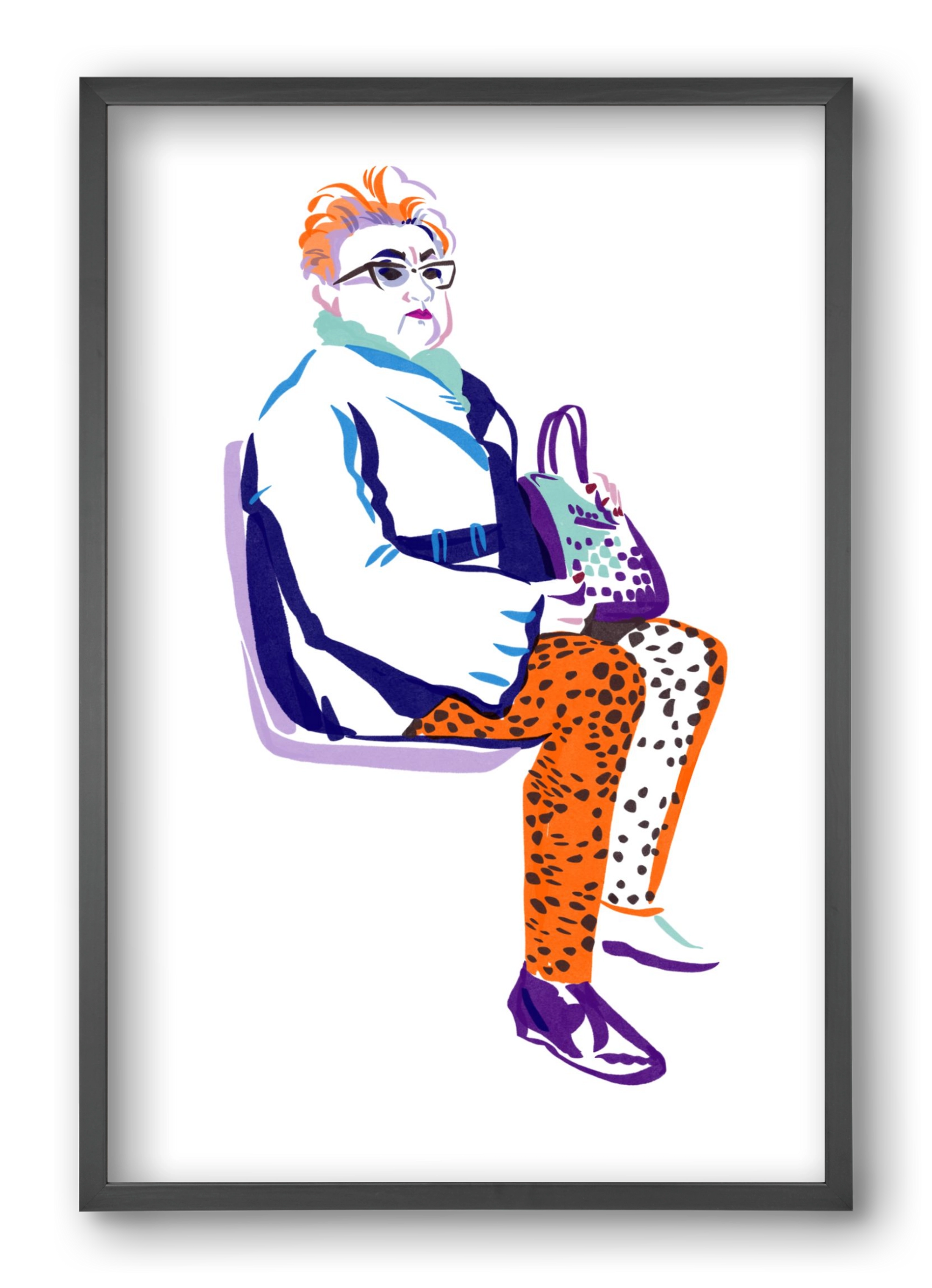 Buszon 3, 40x60 cm (40x60 cm), Fekete keret