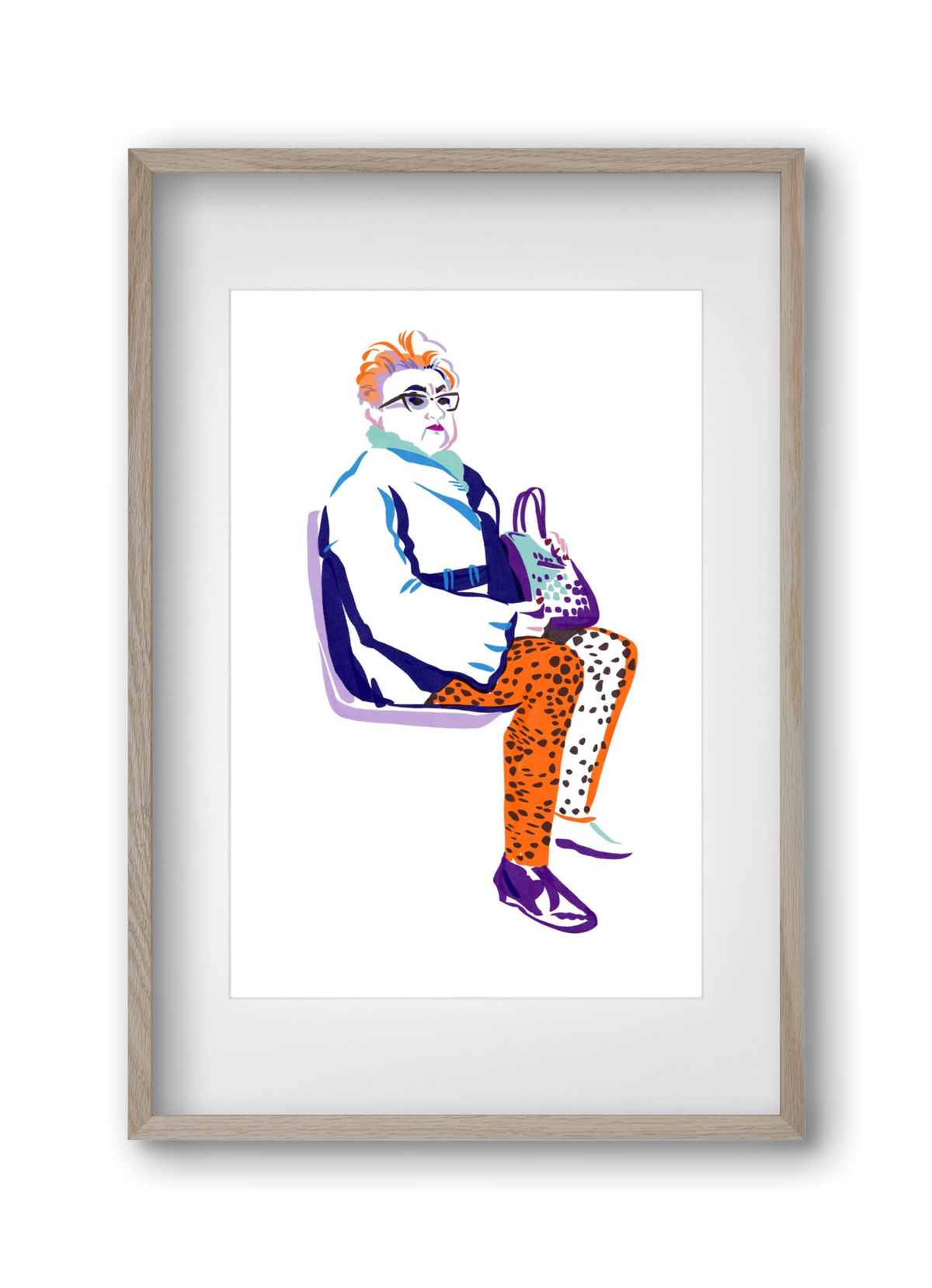 Buszon 3, 30x45 cm (20x30 cm), Tölgy keret, paszpartuval