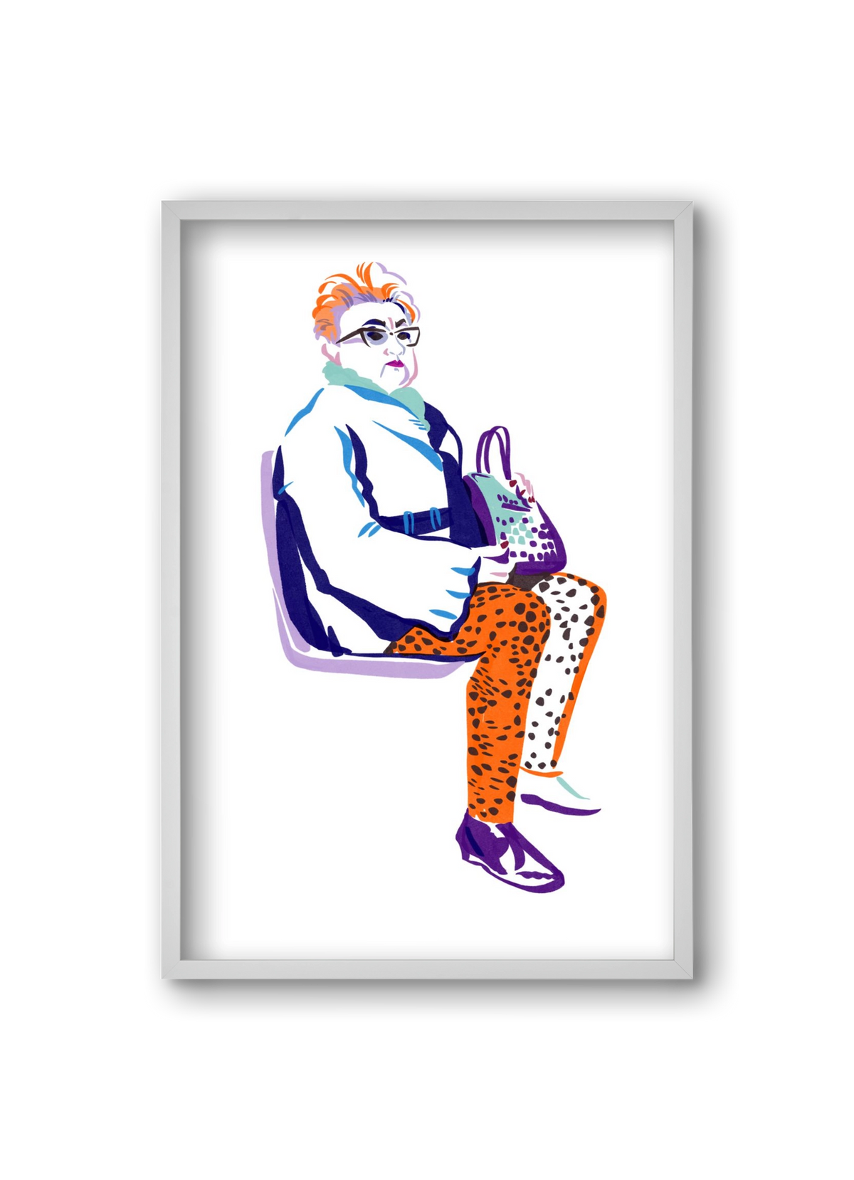 Buszon 3, 20x30 cm (20x30 cm), Fehér keret