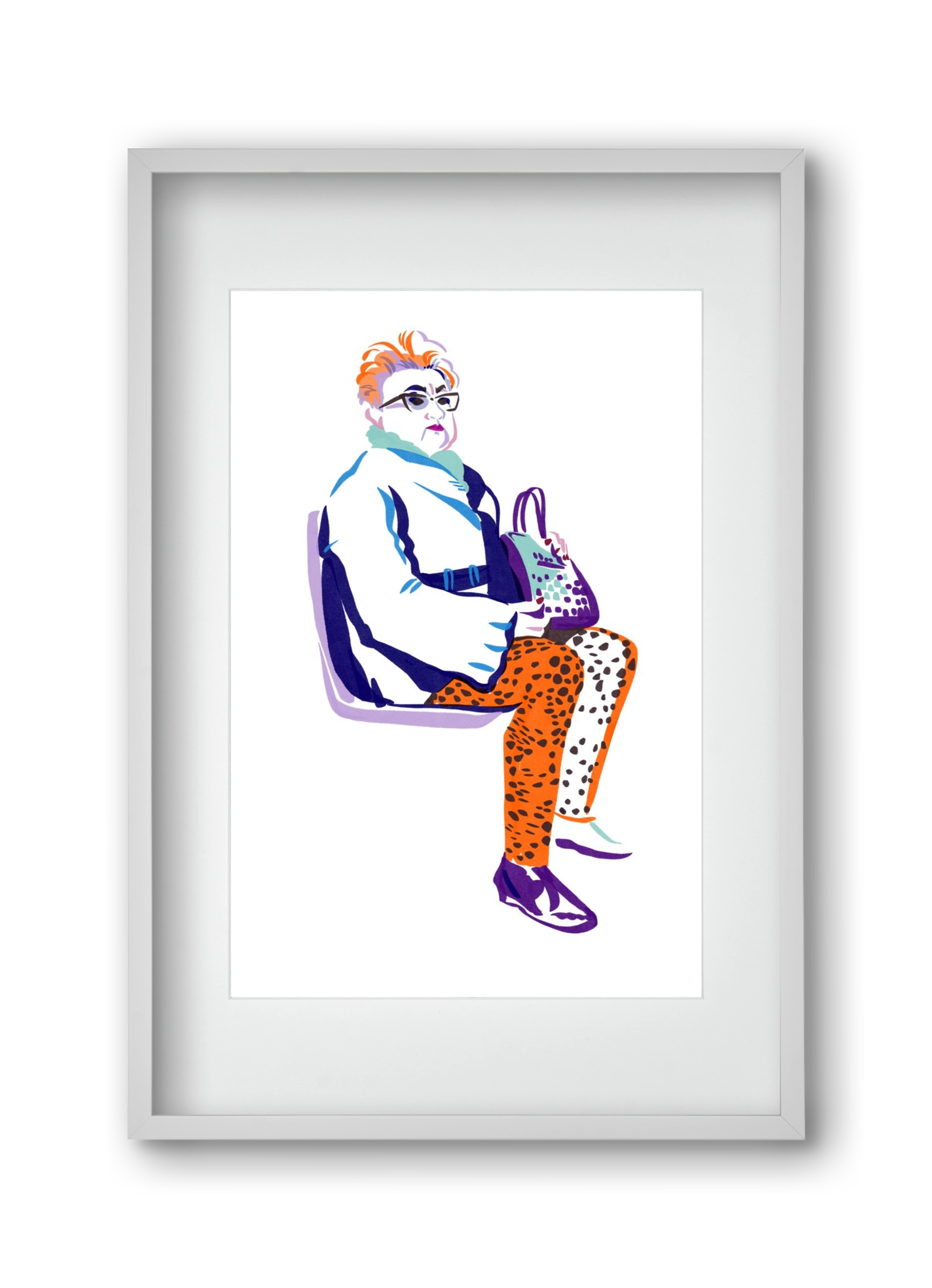 Buszon 3, 30x45 cm (20x30 cm), Fehér keret, paszpartuval