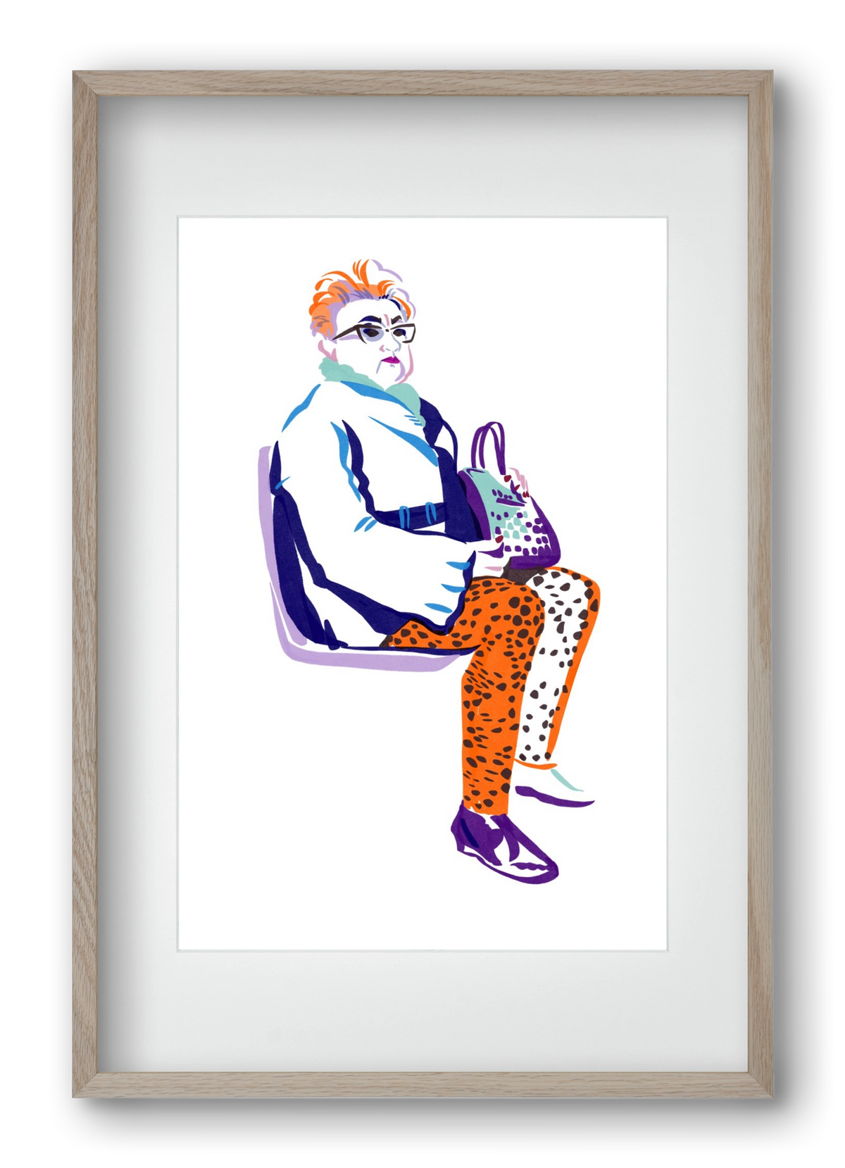 Buszon 3, 40x60 cm (30x45 cm), Tölgy keret, paszpartuval