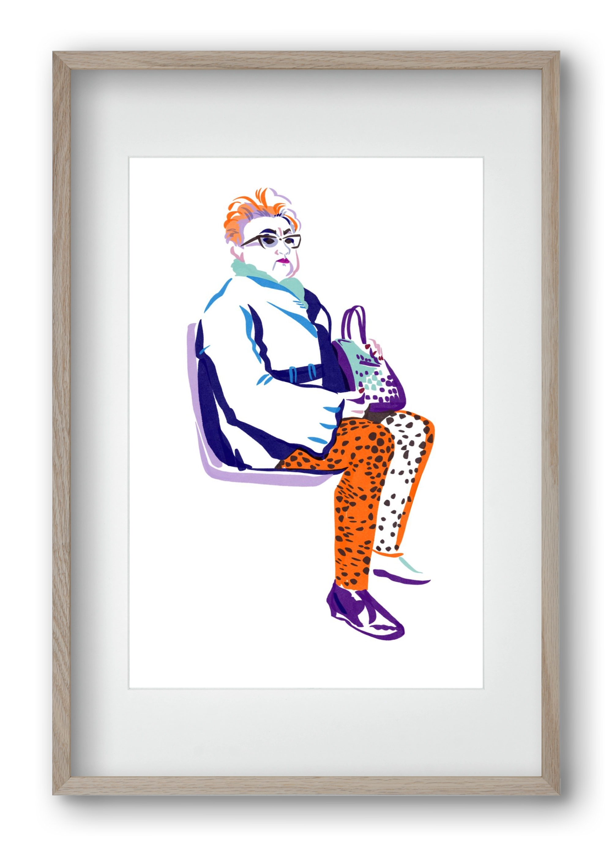 Buszon 3, 40x60 cm (30x45 cm), Tölgy keret, paszpartuval