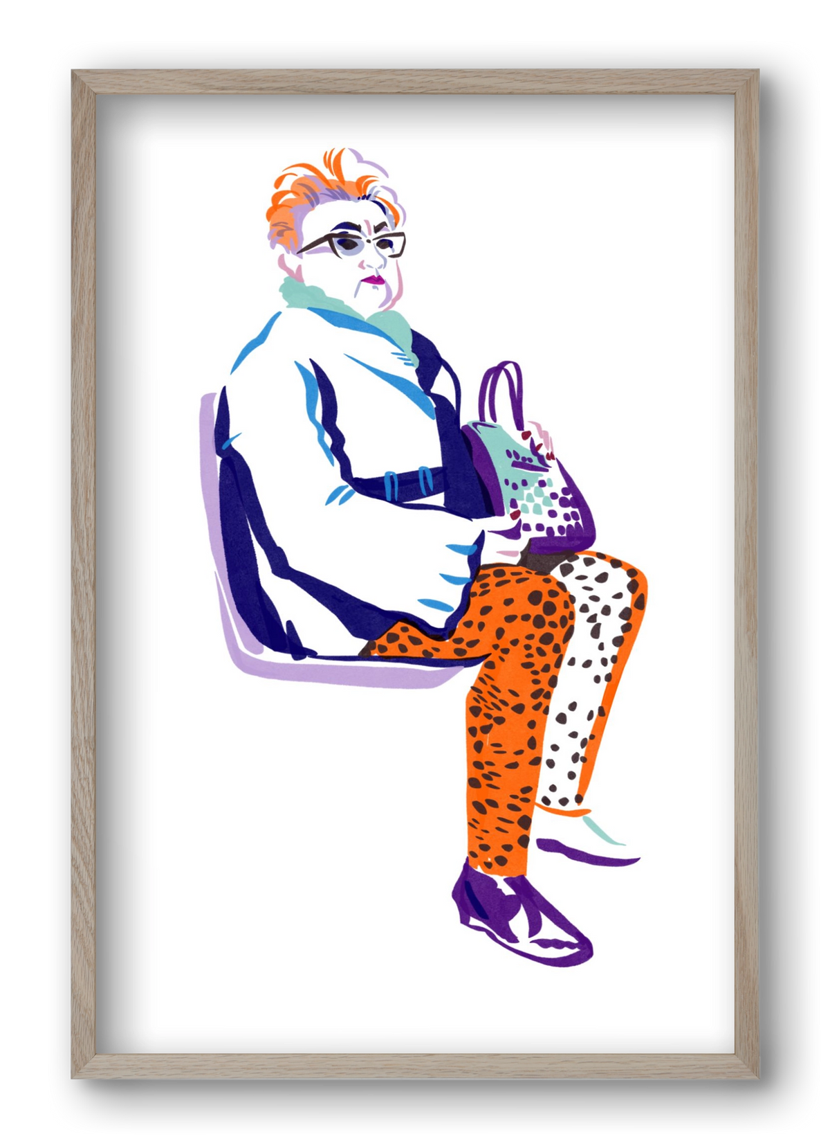 Buszon 3, 40x60 cm (40x60 cm), Tölgy keret