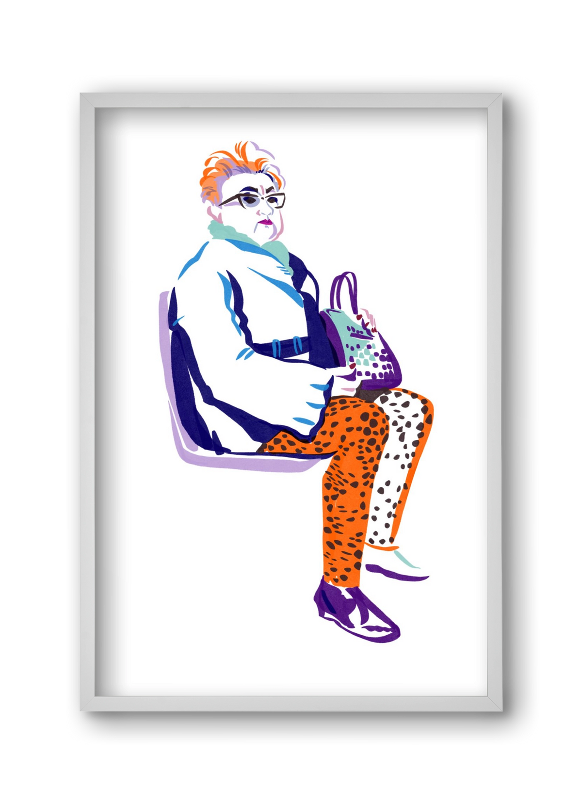 Buszon 3, 30x45 cm (30x45 cm), Fehér keret