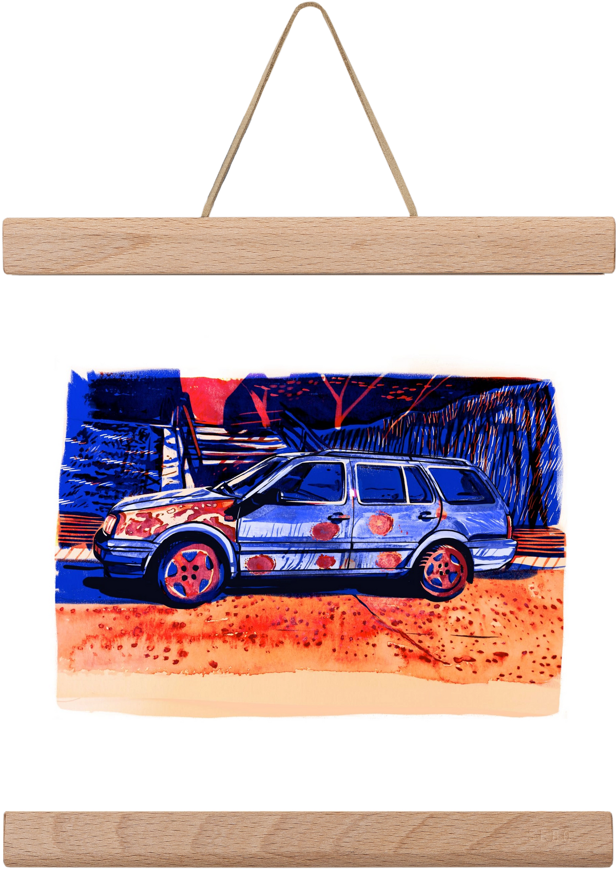 Rozsda, 20x20 cm (20x20 cm), Tölgy akasztó