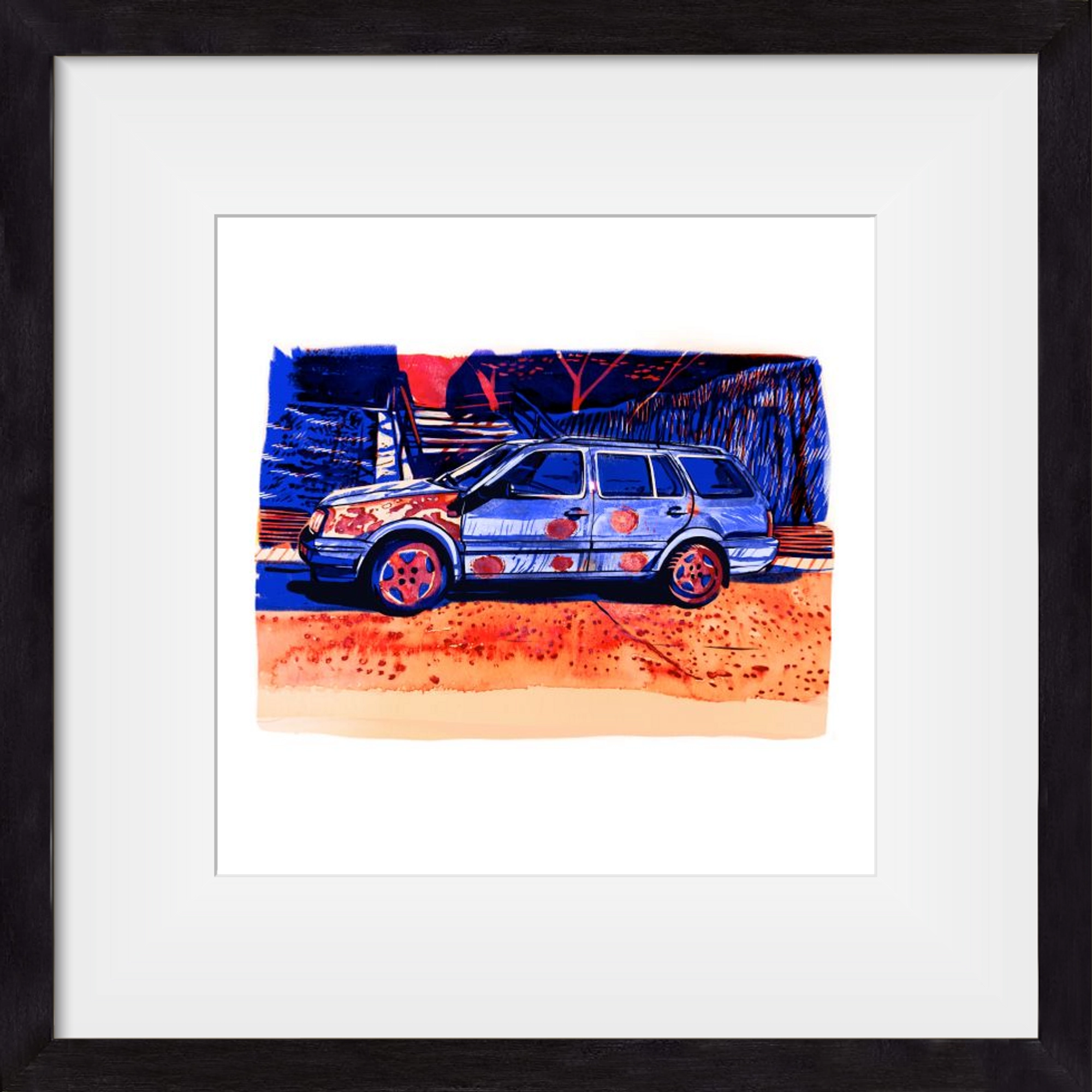 Rozsda, 30x30 cm (20x20 cm), Fekete keret, paszpartuval