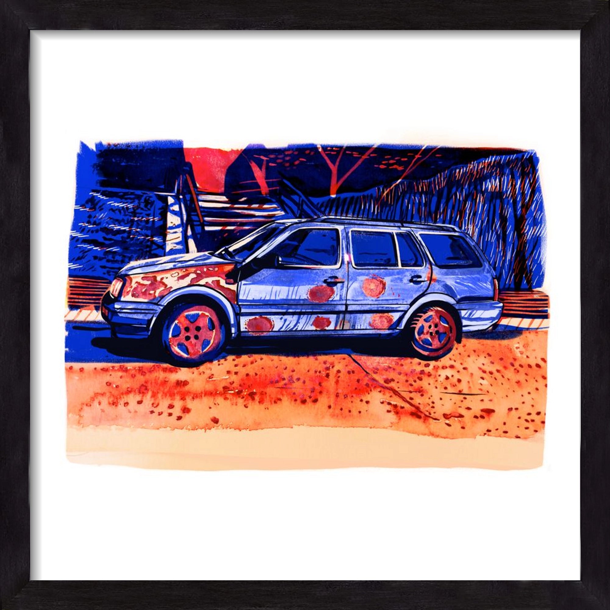 Rozsda, 50x50 cm (50x50 cm), Fekete keret