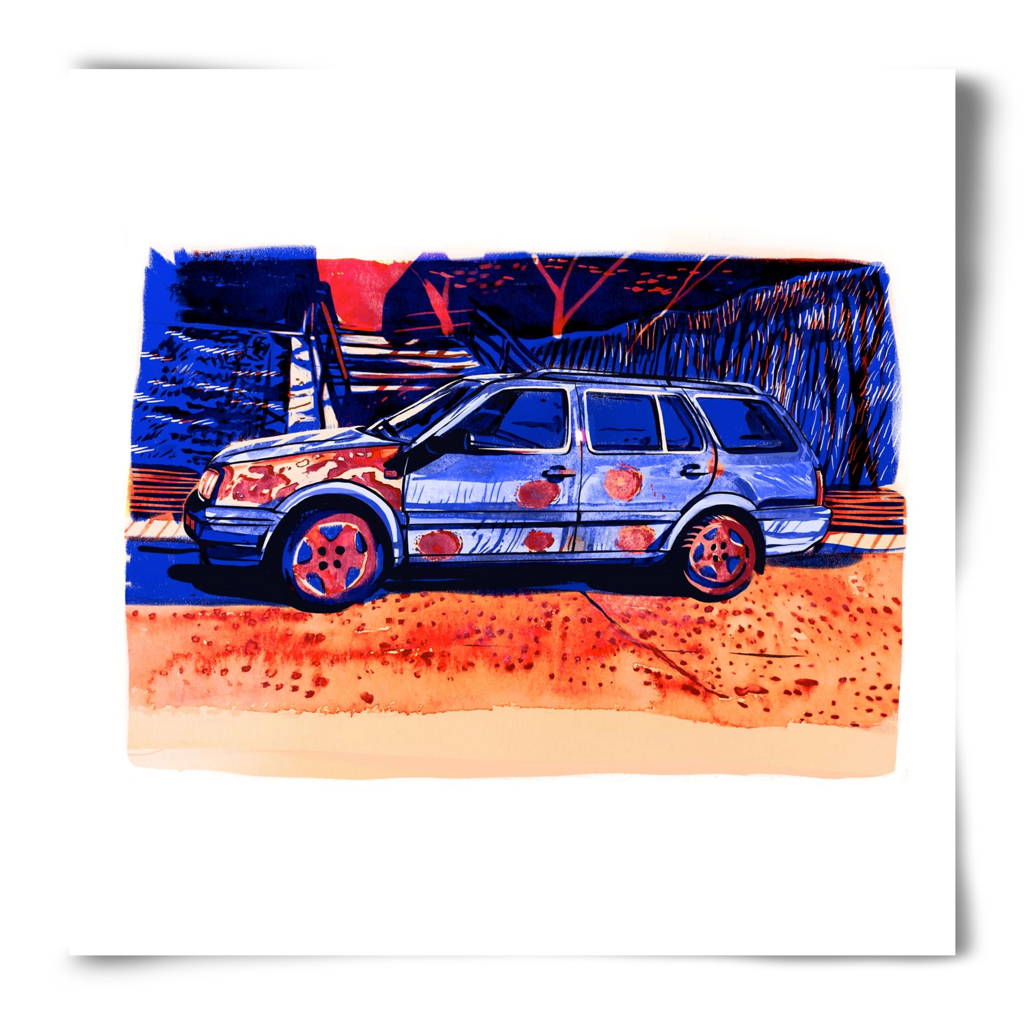 Rozsda, 50x50 cm, Keret nélkül