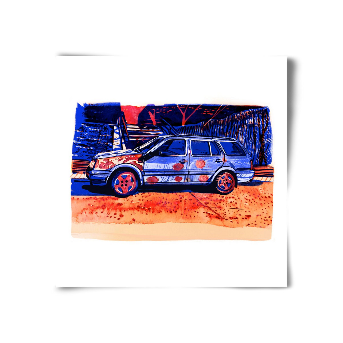 Rozsda, 30x30 cm, Keret nélkül