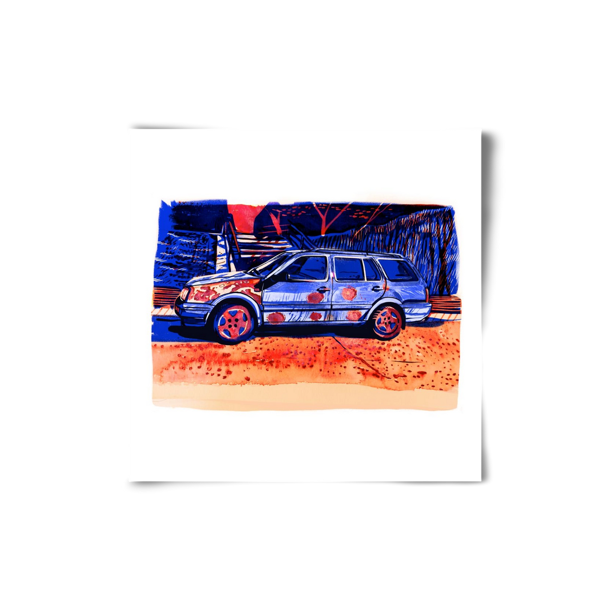 Rozsda, 20x20 cm, Keret nélkül