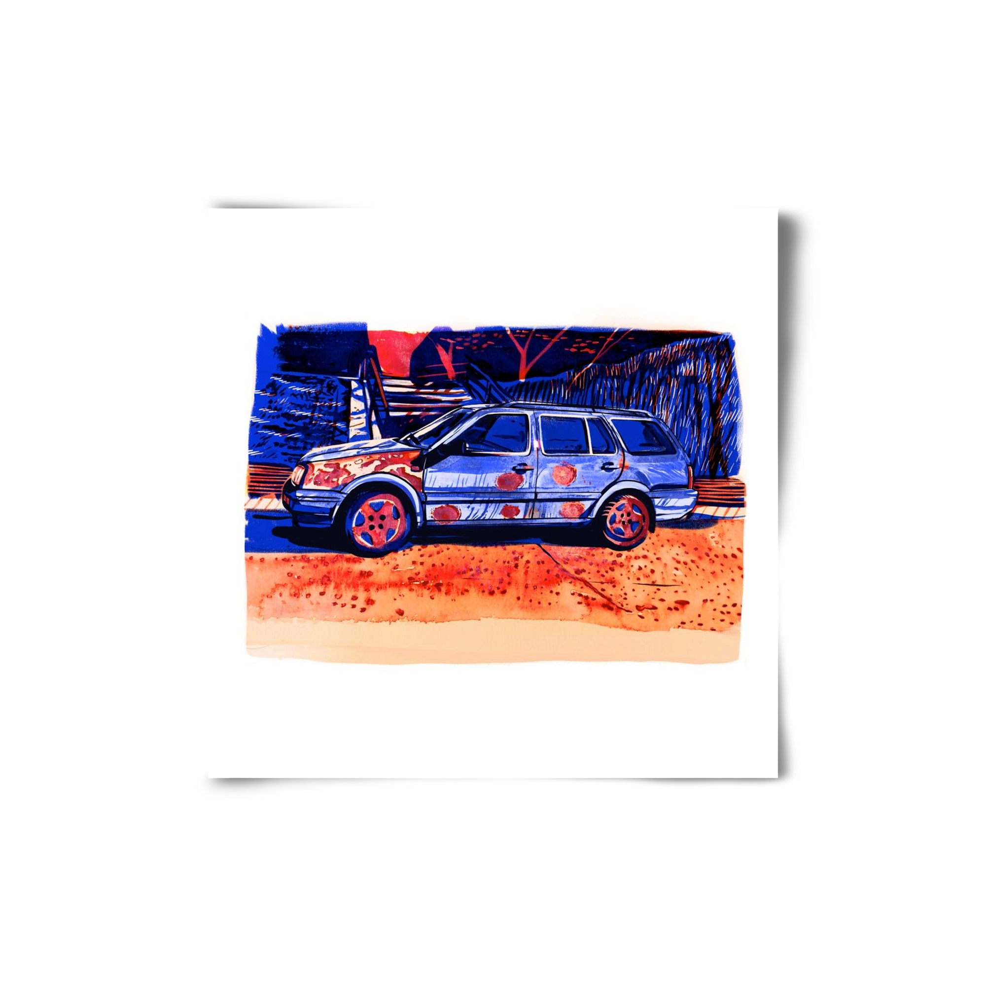 Rozsda, 20x20 cm, Keret nélkül