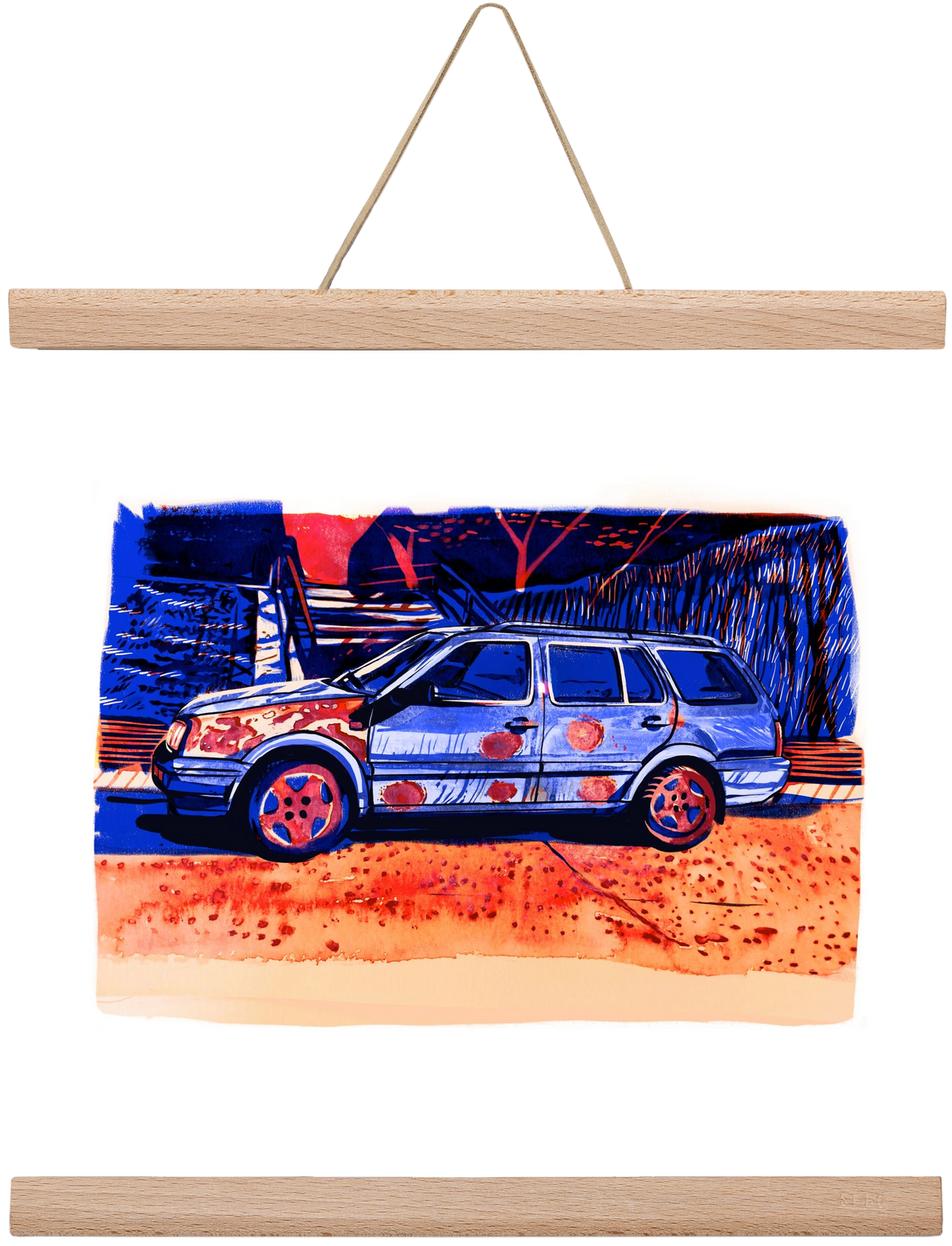 Rozsda, 30x30 cm (30x30 cm), Tölgy akasztó