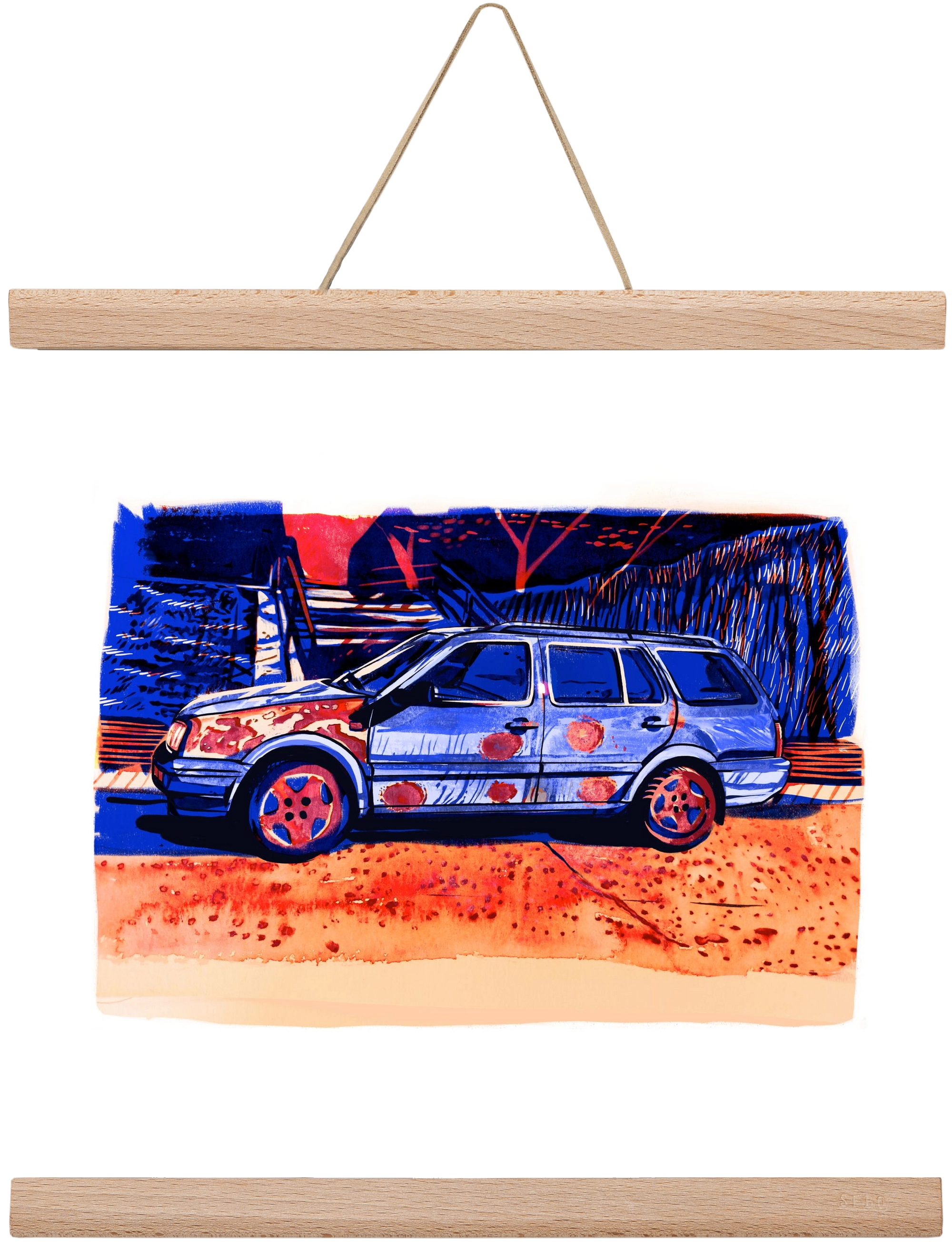 Rozsda, 30x30 cm (30x30 cm), Tölgy akasztó