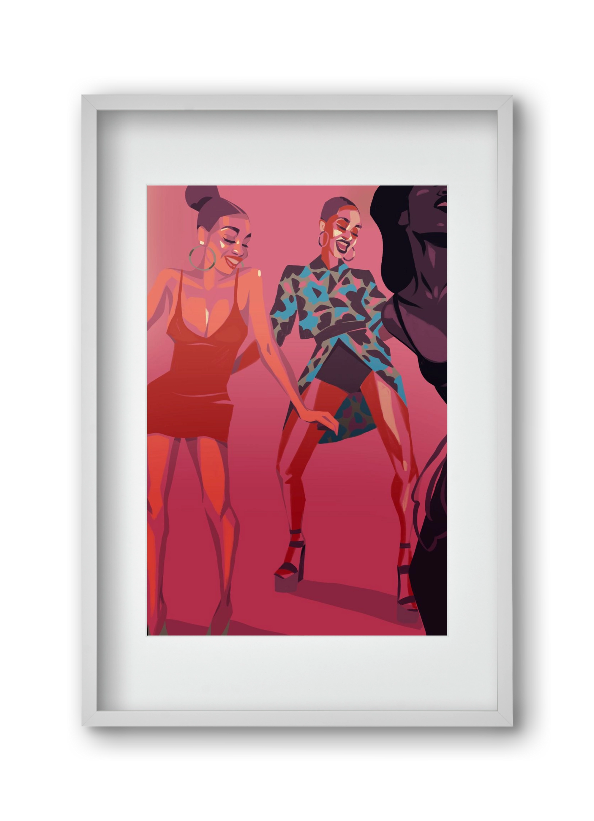 Dance, 30x45 cm (20x30 cm), Fehér keret, paszpartuval