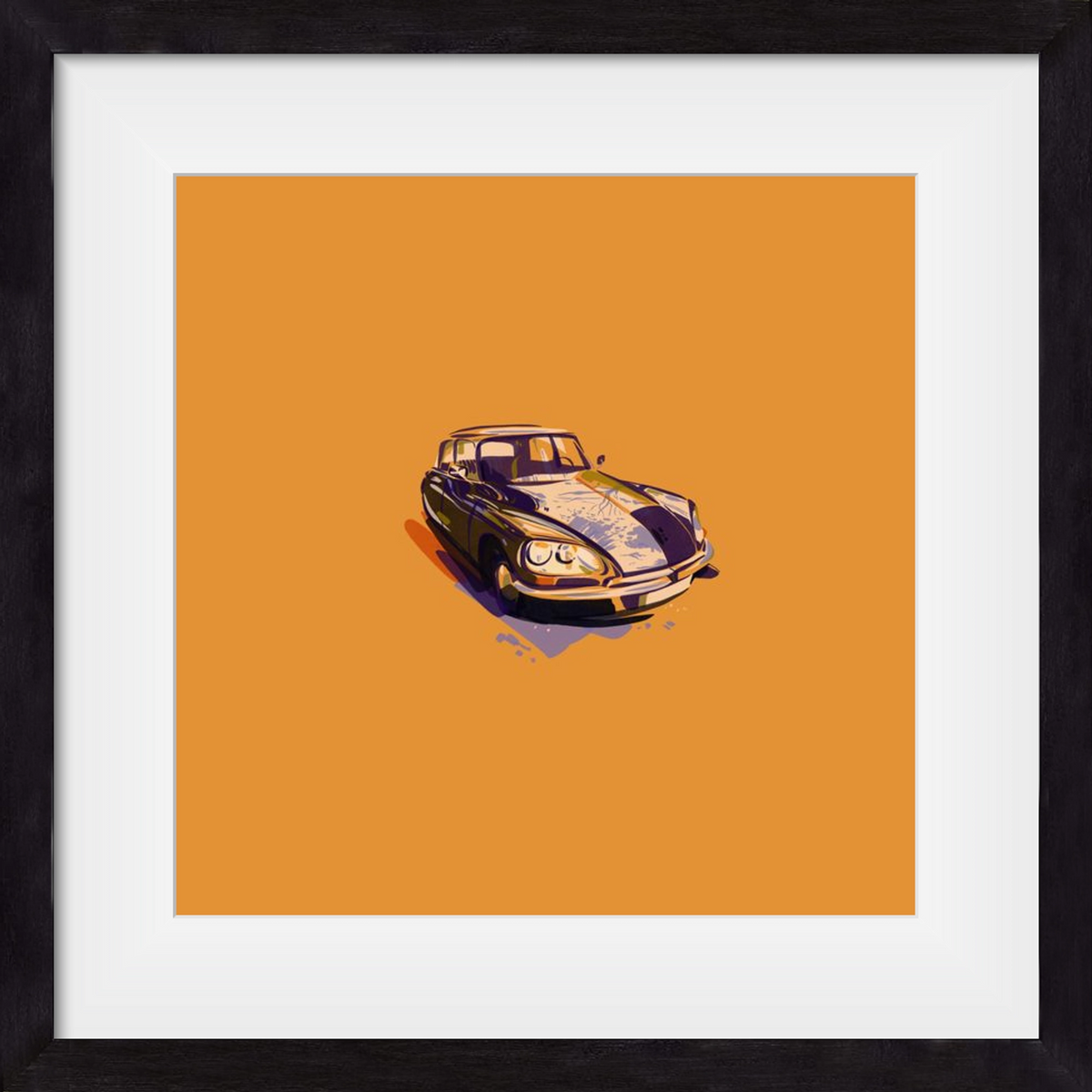 Citroen DS23, 40x40 cm (30x30 cm), Fekete keret, paszpartuval