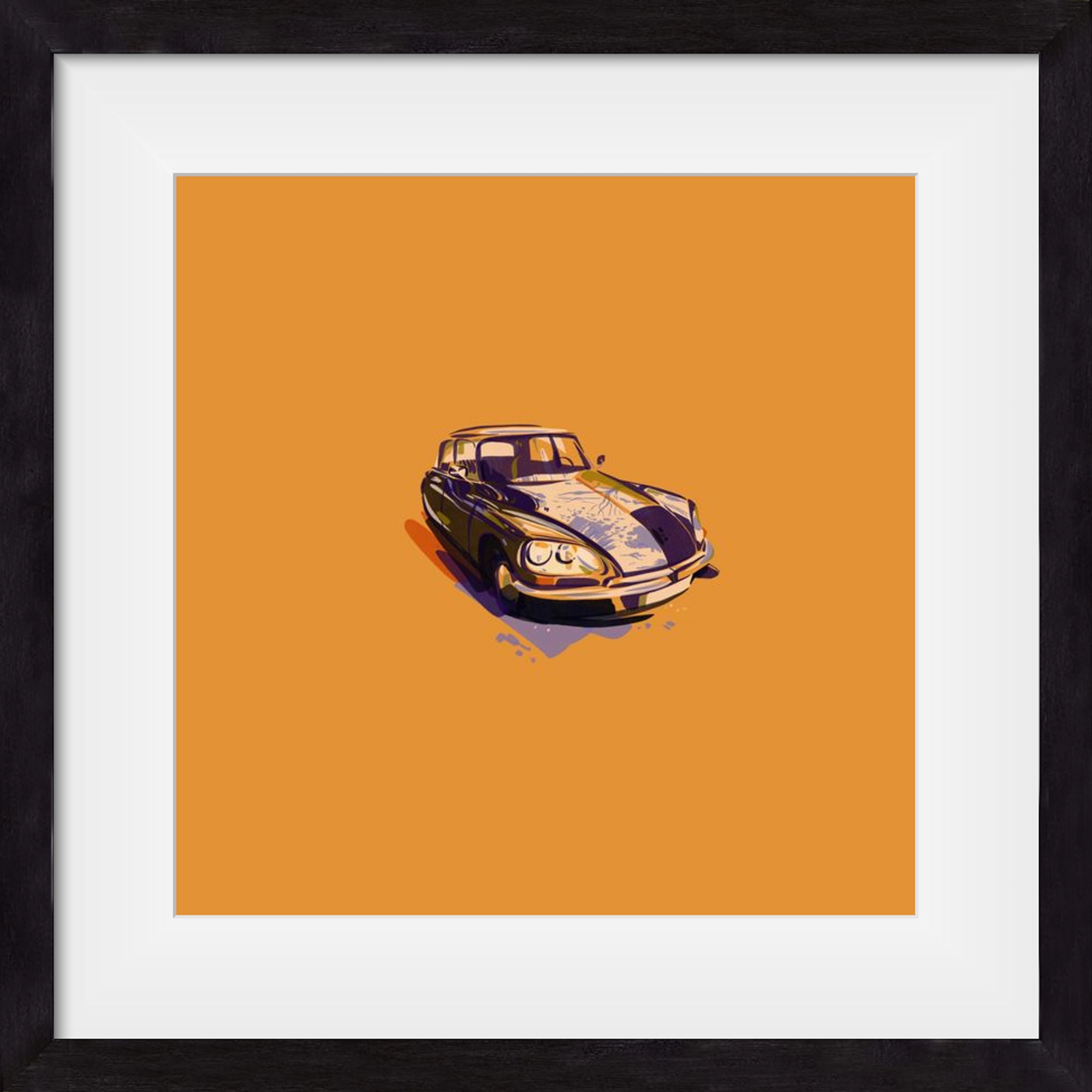 Citroen DS23, 40x40 cm (30x30 cm), Fekete keret, paszpartuval