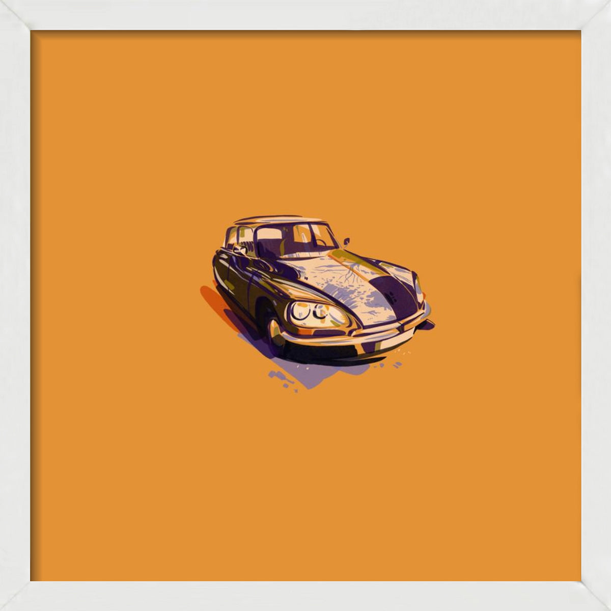 Citroen DS23, 30x30 cm (30x30 cm), Fehér keret