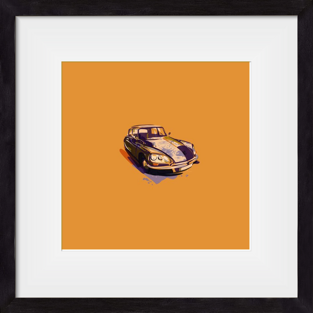 Citroen DS23, 30x30 cm (20x20 cm), Fekete keret, paszpartuval