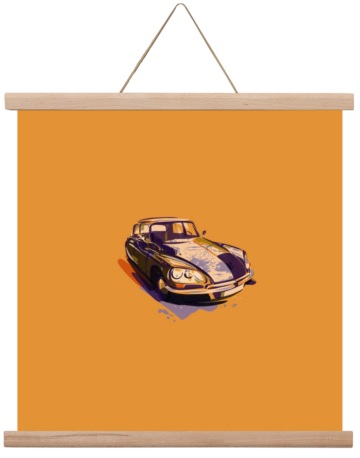 Citroen DS23, 40x40 cm (40x40 cm), Tölgy akasztó